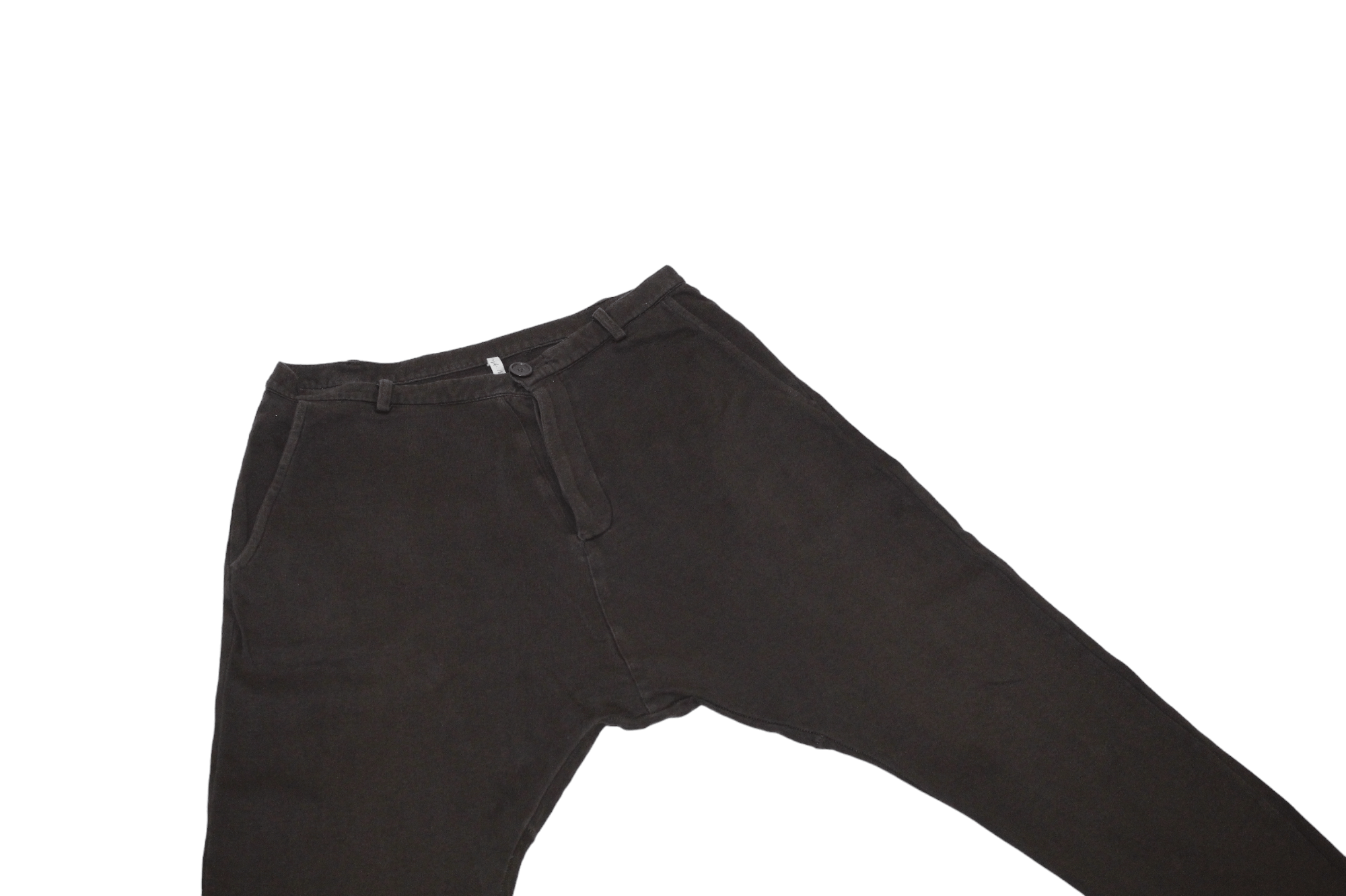 First Aid To The Injured First Aid To The Injured Drop Crotch Button-fly Raw Cut Pant Size US 34 / EU 50 - 9 Thumbnail