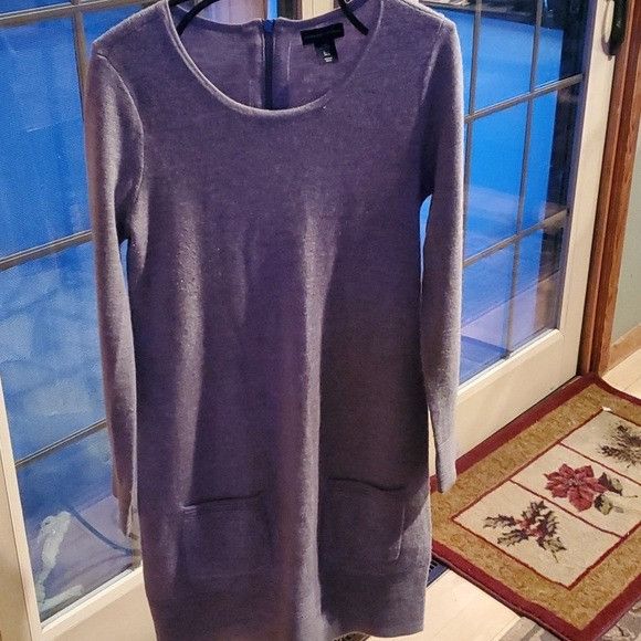 Vintage Adrienne Vittadini Merino Wool 2 Pockets Knee Length Long Sl Size M / US 6-8 / IT 42-44 - 2 Thumbnail