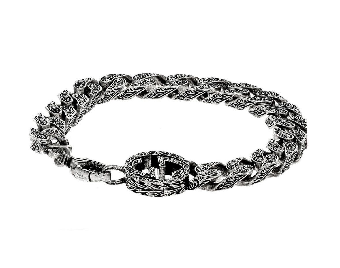 Gucci GUCCI Silver Interlocking G Chain Bracelet Size ONE SIZE - 2 Thumbnail