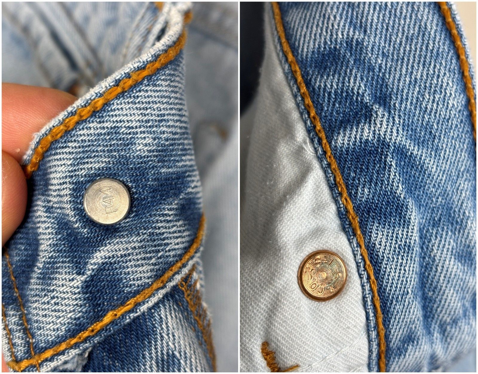 Levi's Vintage Levi's 751 02 Light Blue Stone Wash Denim Jeans Size US 33 - 23 Thumbnail