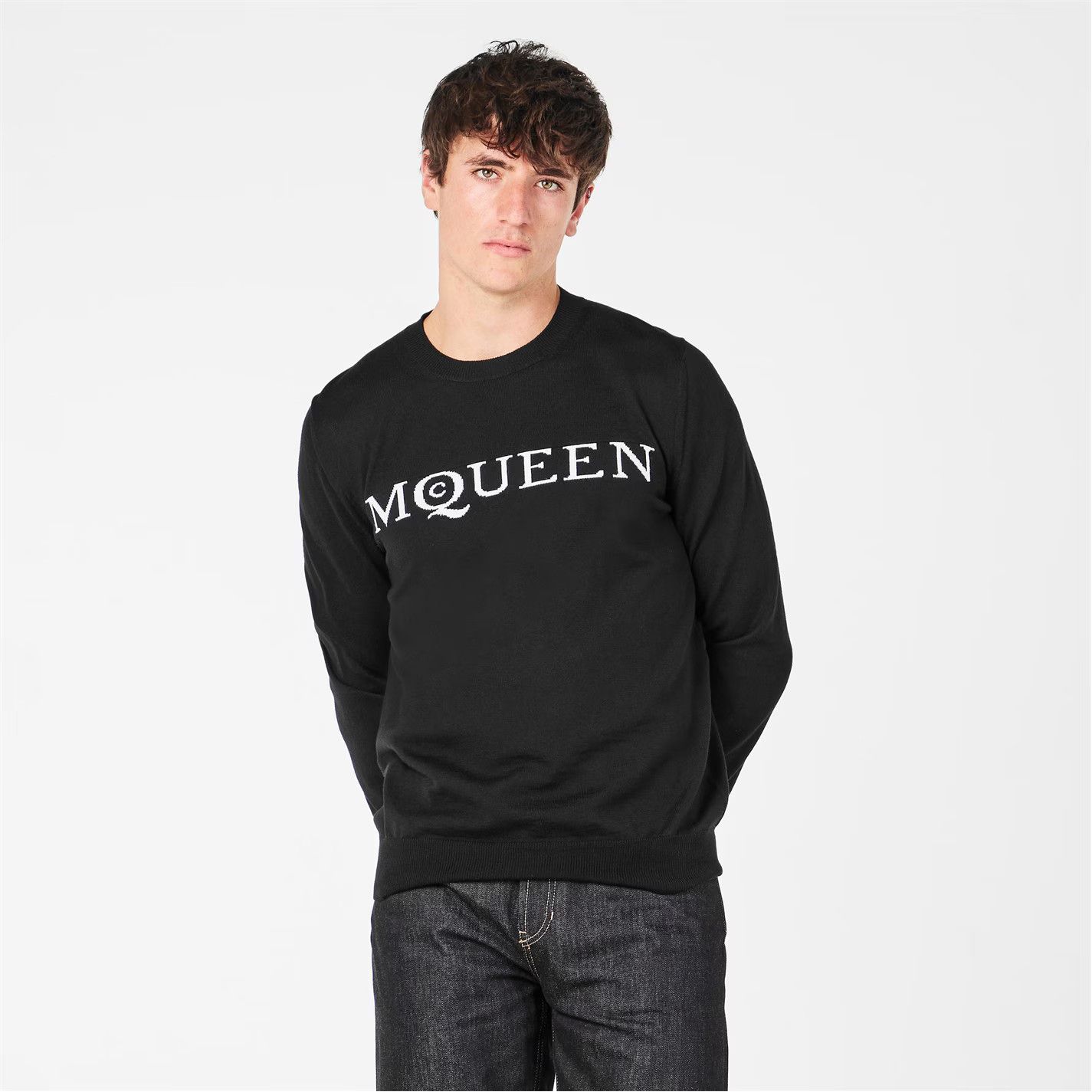 Alexander McQueen o1g2r1mq0326 Crew Neck Jumper in Black Size US S / EU 44-46 / 1 - 3 Thumbnail
