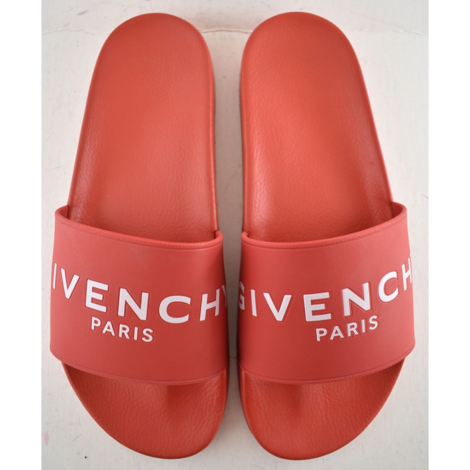 Givenchy Givenchy Paris Red White Logo Rubber Pool Slide Sandal 44 11 Size US 11 / EU 44 - 7 Thumbnail