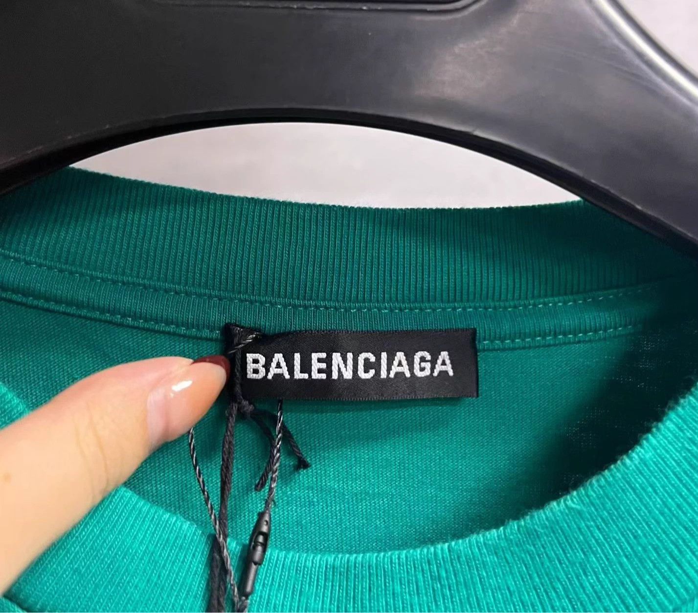 Balenciaga Balenciaga Jade Green Crown Short-Sleeve T-Shirt M Size US M / EU 48-50 / 2 - 5 Thumbnail