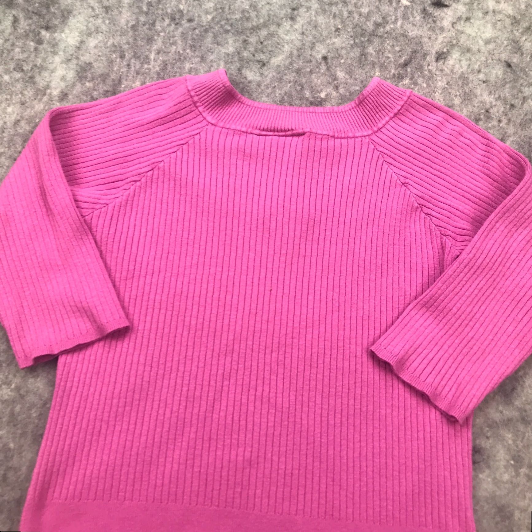 Pinko B. Moss Sweater Womens Pink V-Neck Knit 3/4 Sleeve Stretchy Rayon Large Size L / US 10 / IT 46 - 7 Thumbnail