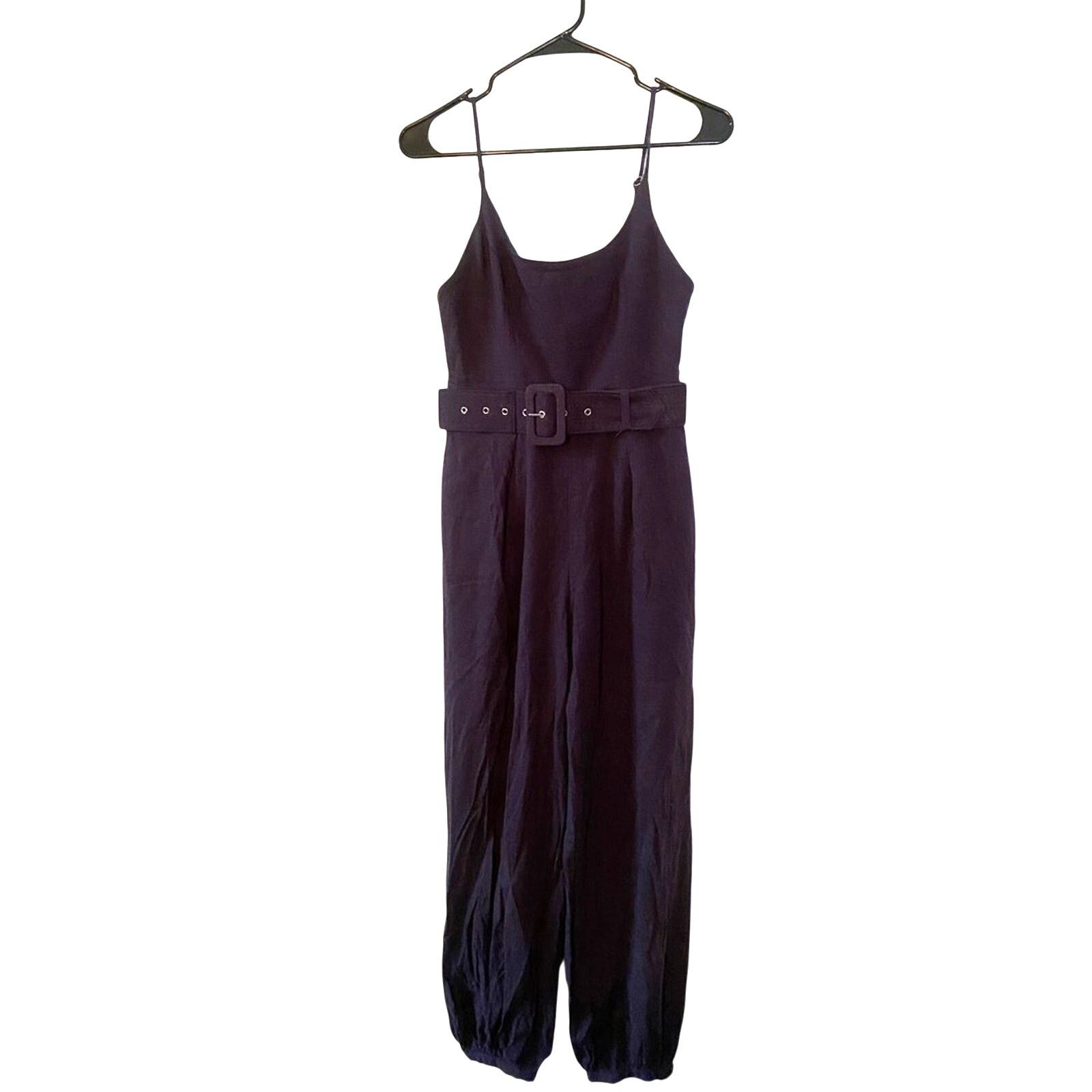 Other Here Comes The Sun CUFFED HEM BELTED JUMPSUIT NAVY XS Size 26" / US 2 / IT 38 - 2 Thumbnail