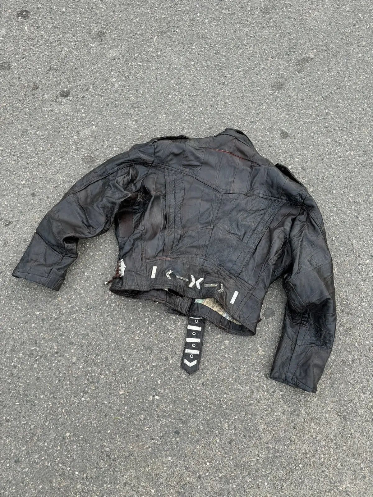 Vintage Vintage 80s Dr. Martens Style Leather Moto Bomber Opium Size US L / EU 52-54 / 3 - 10 Thumbnail