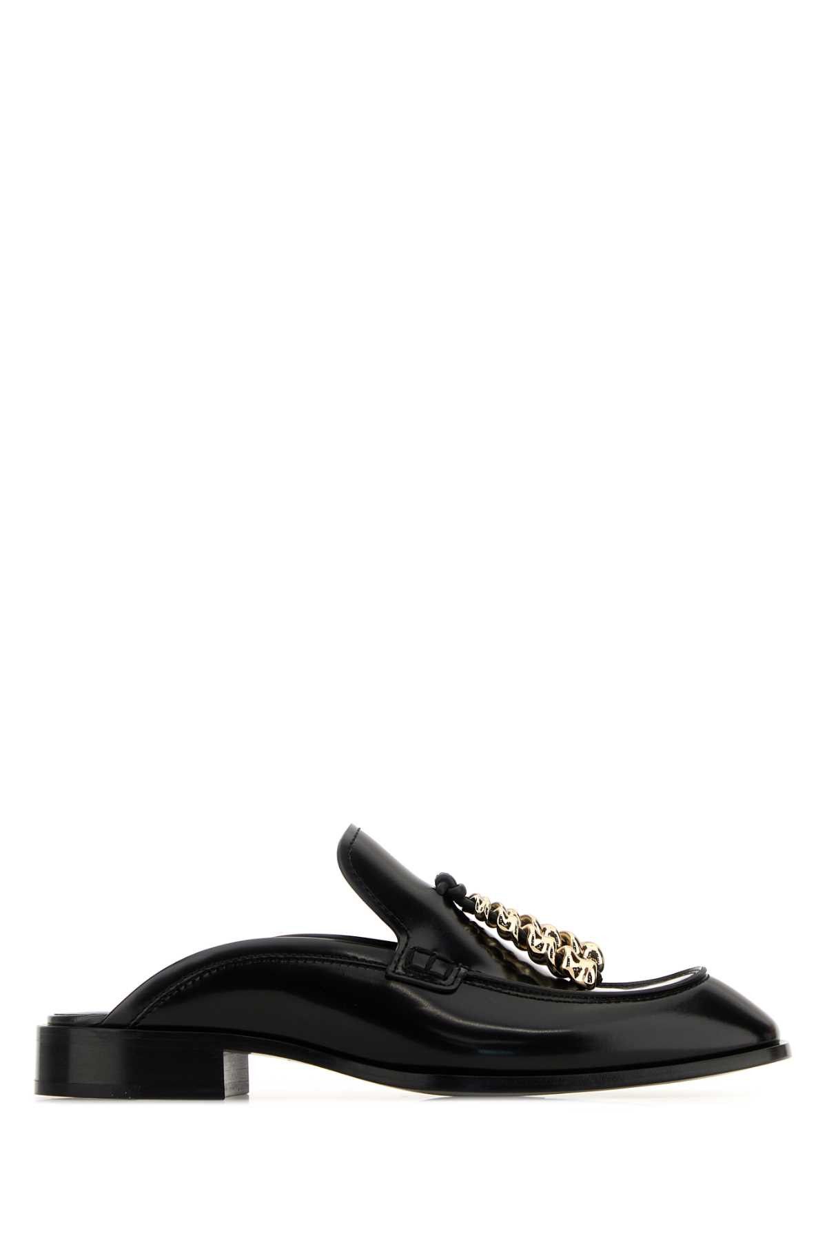Loewe Black Leather Edge Slippers Size US 6 / IT 36 - 1 Thumbnail