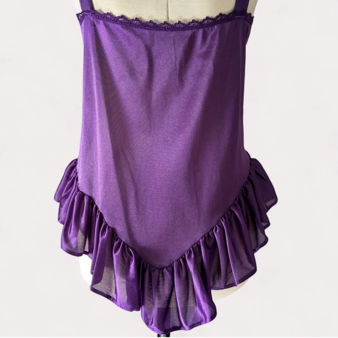 Other 80s Frederick’s of Hollywood Purple Lingerie Camisole Set Size ONE SIZE - 4 Thumbnail