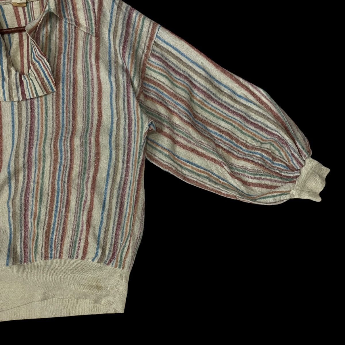 Japanese Brand Vintage 80s Unbranded Collared Sweatshirt Size L / US 10 / IT 46 - 4 Thumbnail