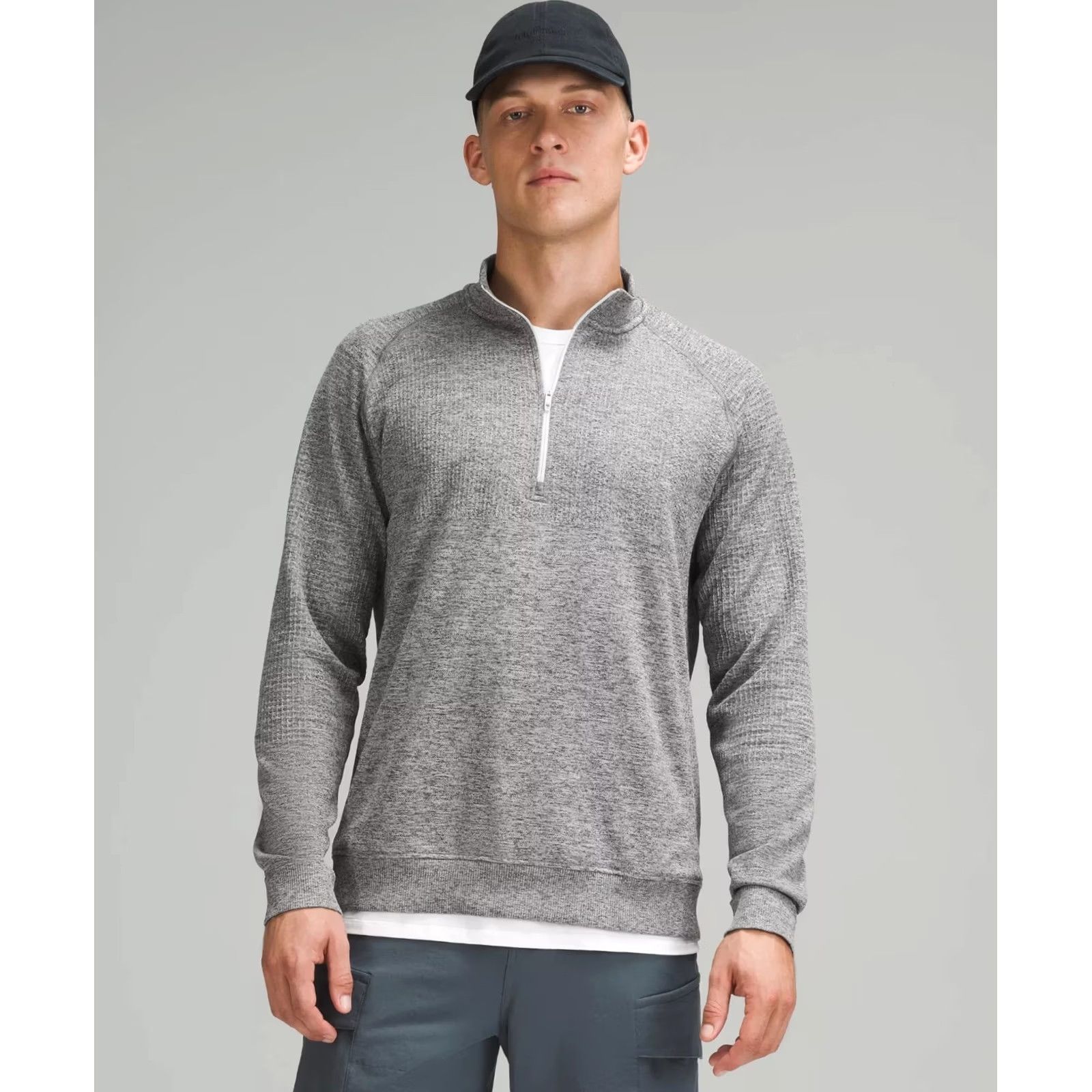 Lululemon Lululemon Mens Shirt Large Gray Heather 1/4 Zip Raglan Engineered Warmth Size US L / EU 52-54 / 3 - 7 Thumbnail