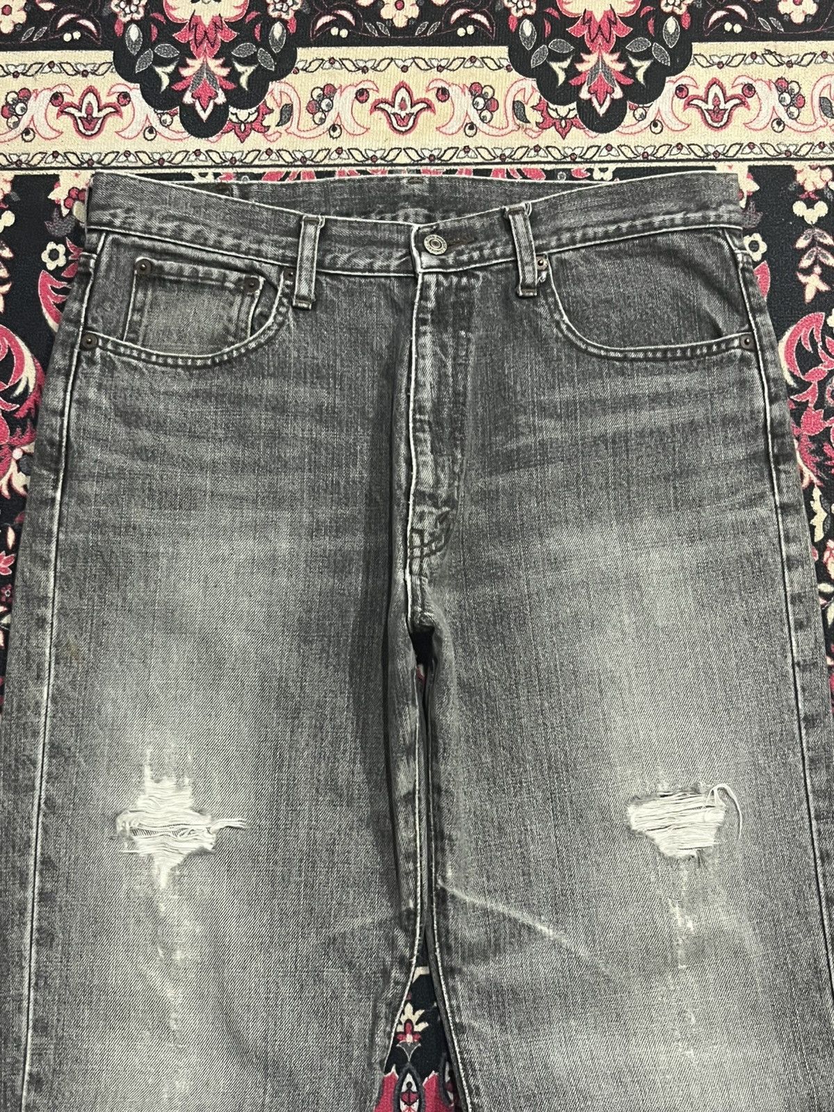 Other ⚡️Distressed⚡️Vintage Bobson Chessking Black Faded Washed Jean Size US 34 / EU 50 - 4 Thumbnail