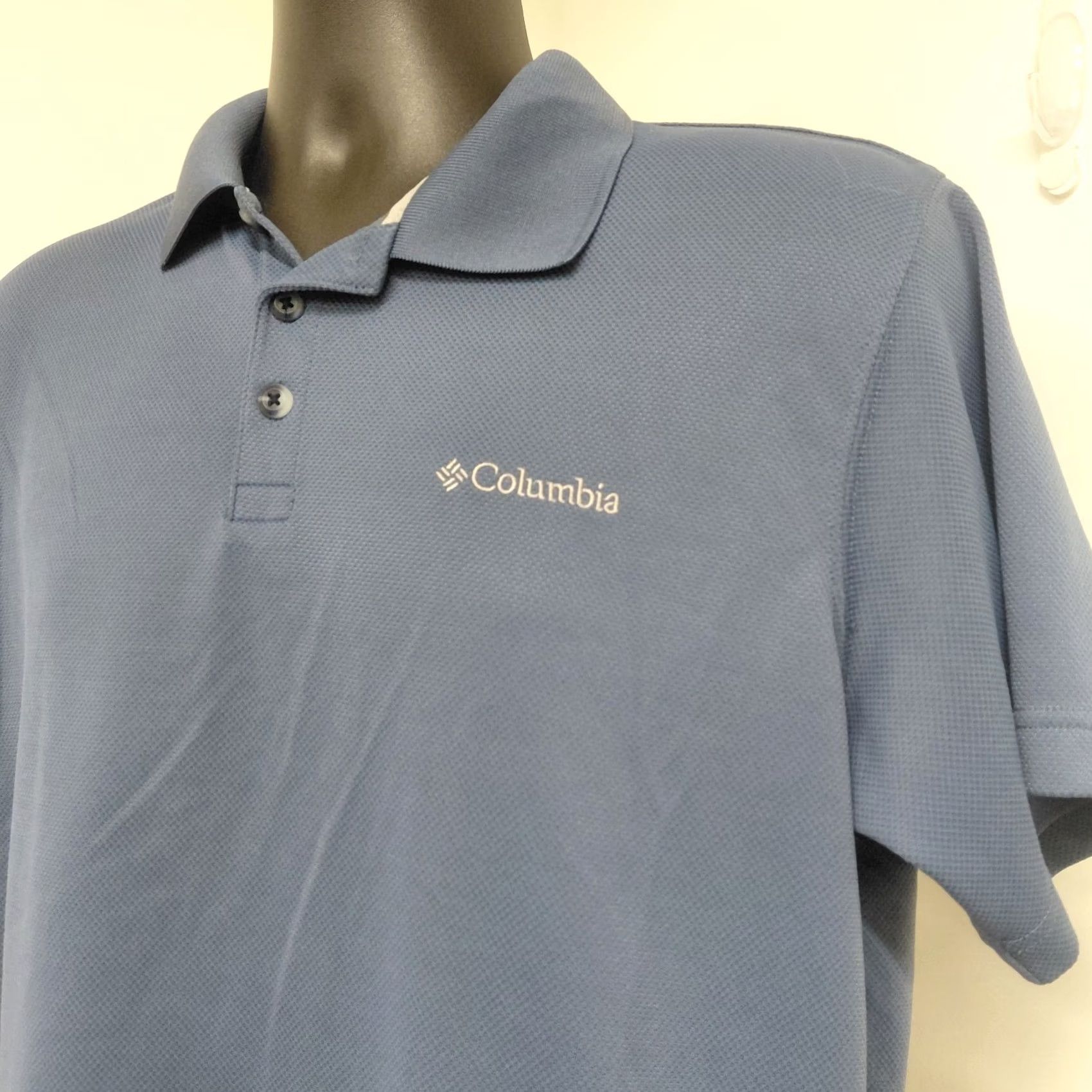 Vintage Columbia Omni-Wick Polo Shirt Men Medium Slate Blue Short Sleeve Hiking Fishing Size US M / EU 48-50 / 2 - 4 Thumbnail