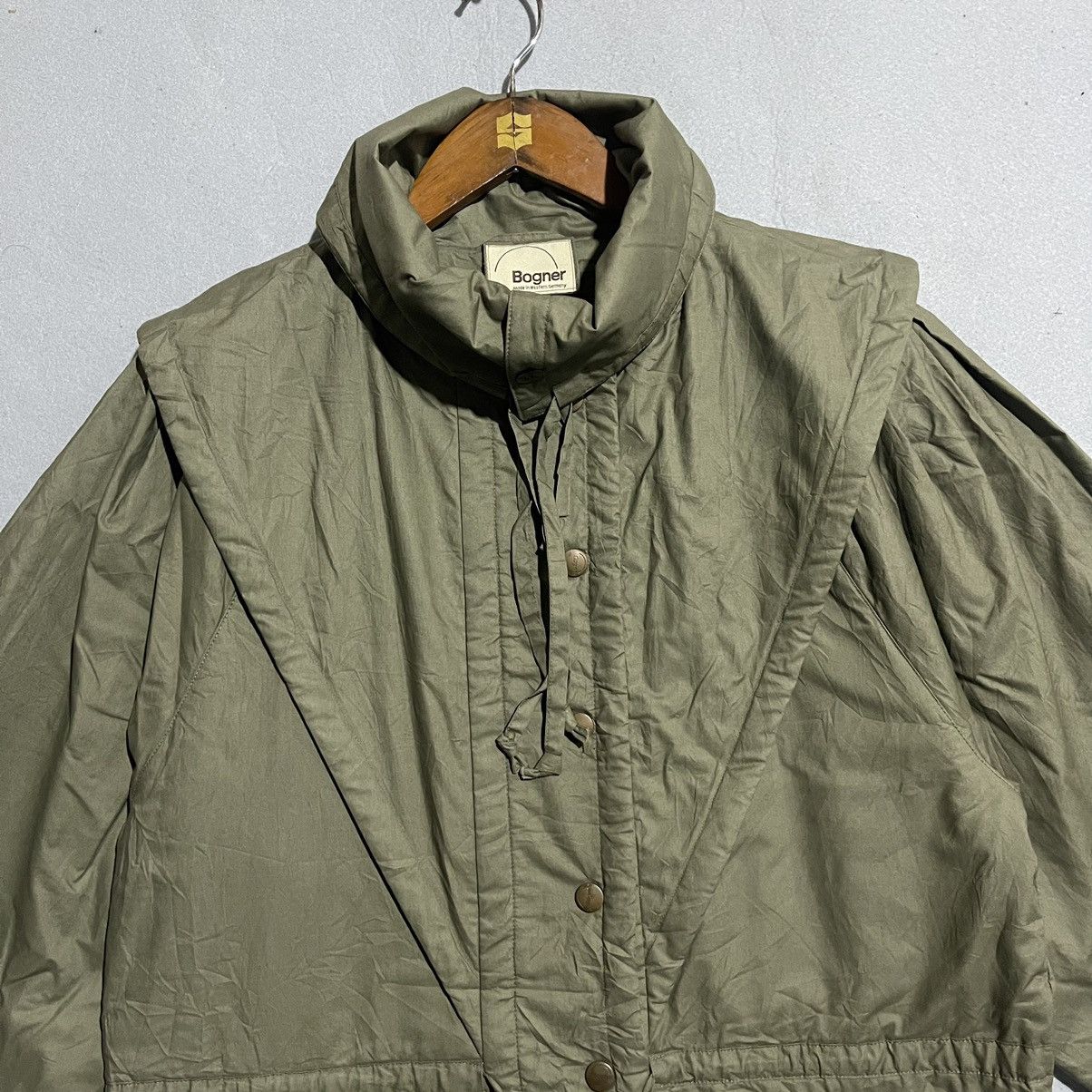 Bogner Vintage Bogner Western Germany Olive Green Hooded Parka Coat Size US M / EU 48-50 / 2 - 2 Thumbnail
