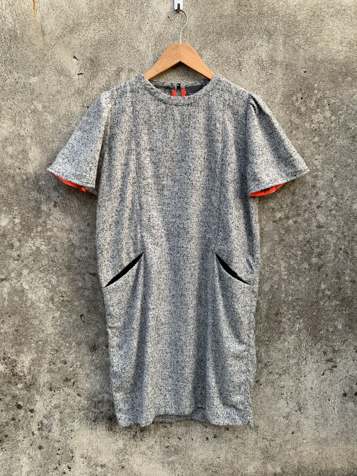 knee length dresses for ladies 1970s Futuristic Linen Dress