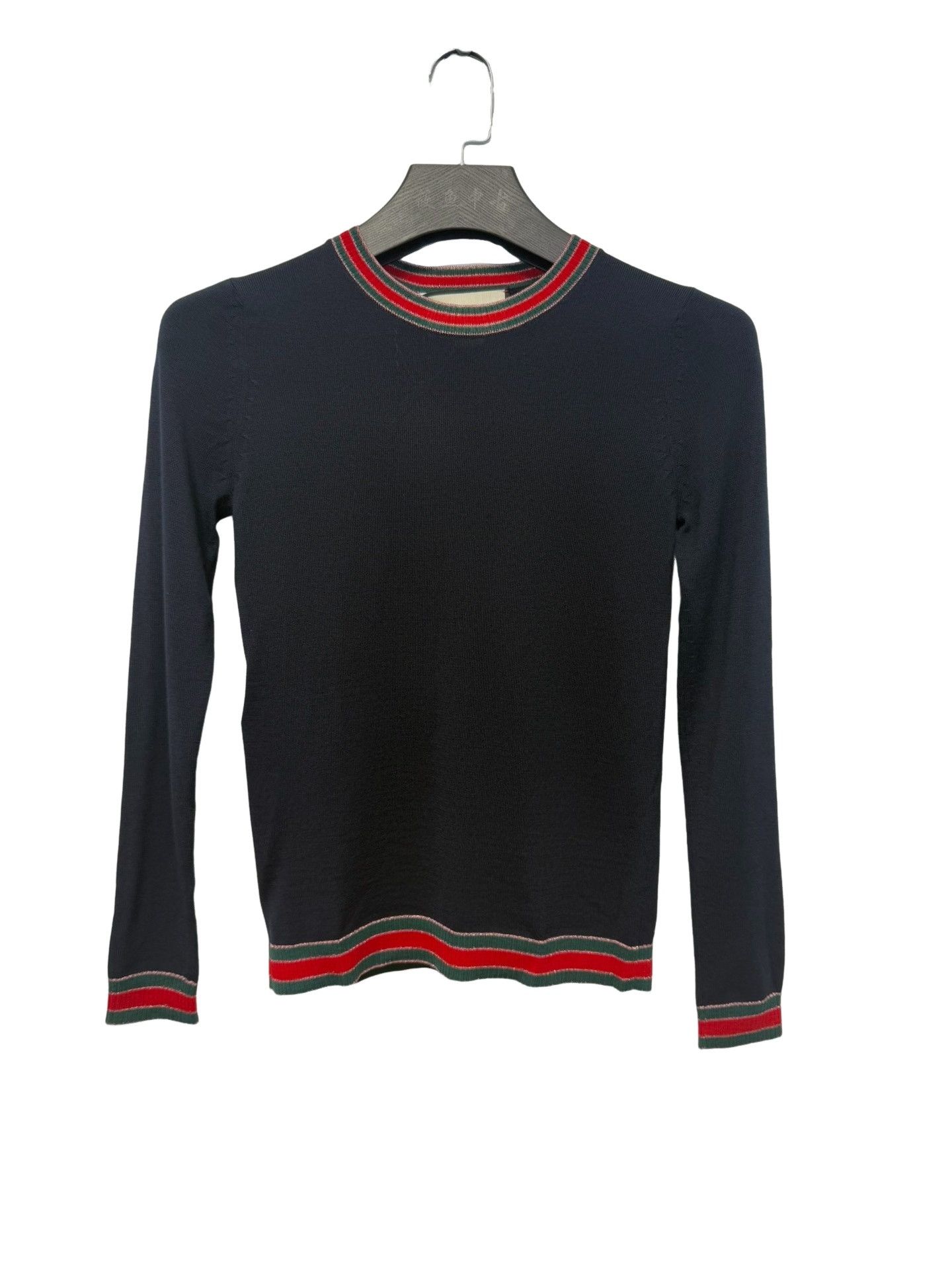 Gucci Gucci Web Trim Wool Sweater XS Size XS / US 0-2 / IT 36-38 - 1 Thumbnail