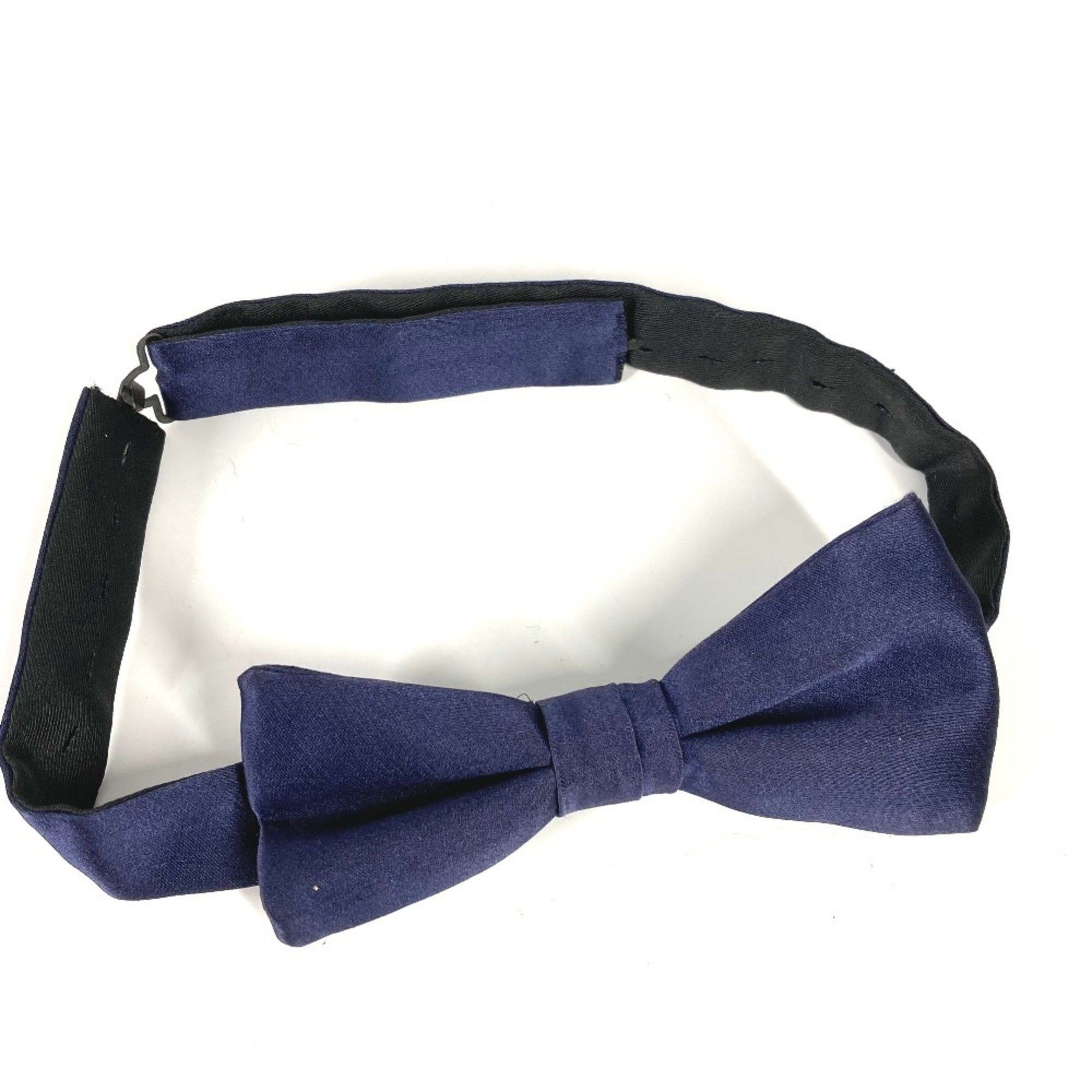 Christian Dior Monsieur DIOR HOMME Ribbon Bow Tie Silk Necktie Men's Navy Size ONE SIZE - 1 Thumbnail