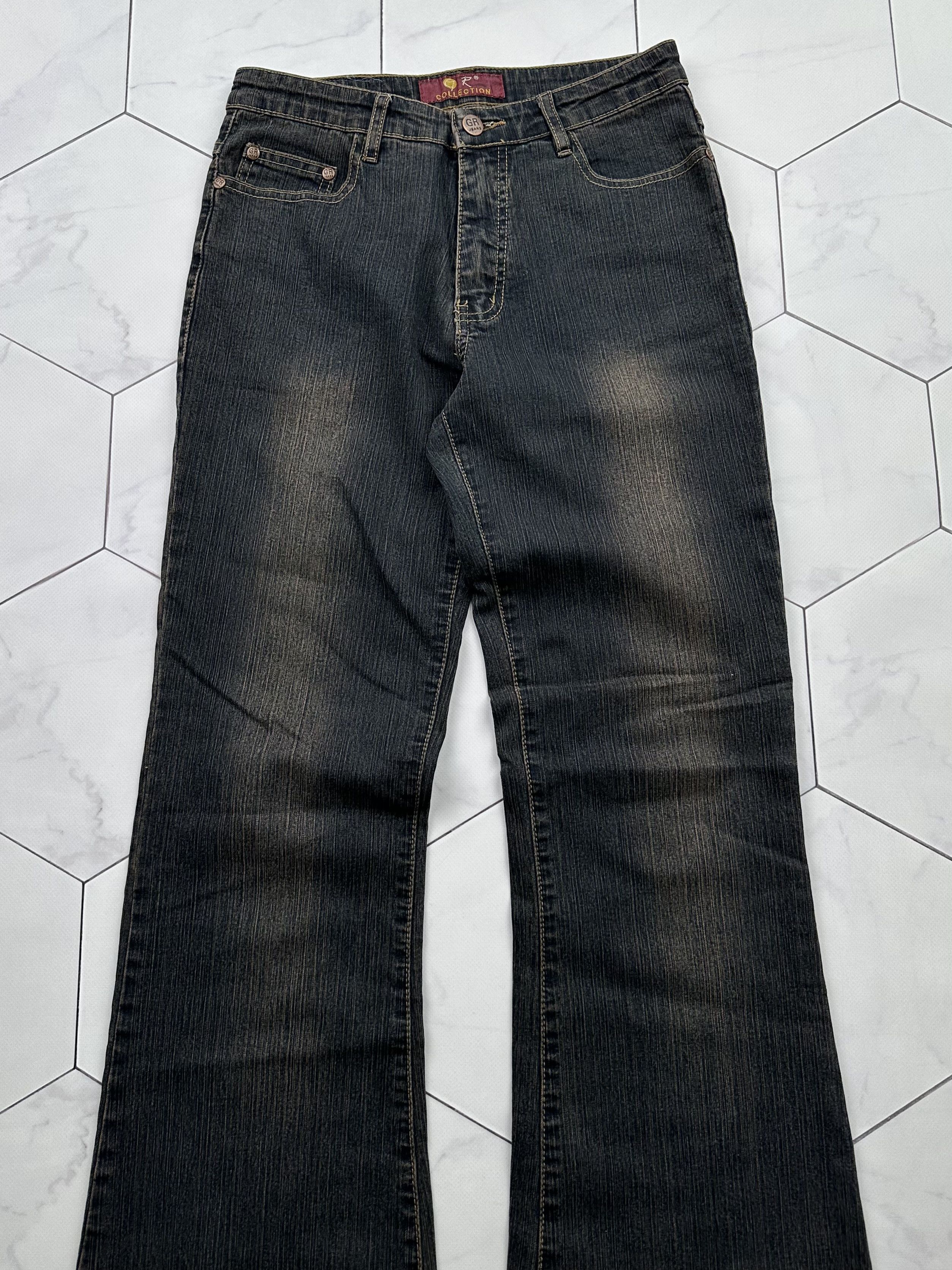 Japanese Brand Vintage Faded Flare Jeans (B521)E2 Size 27" / US 4 / IT 40 - 2 Thumbnail