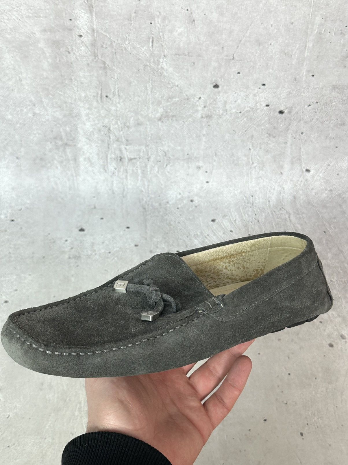 Balmain Balmain Paris Suede Grey Men’s Moccasin Shoes Size US 11 / EU 44 - 6 Thumbnail