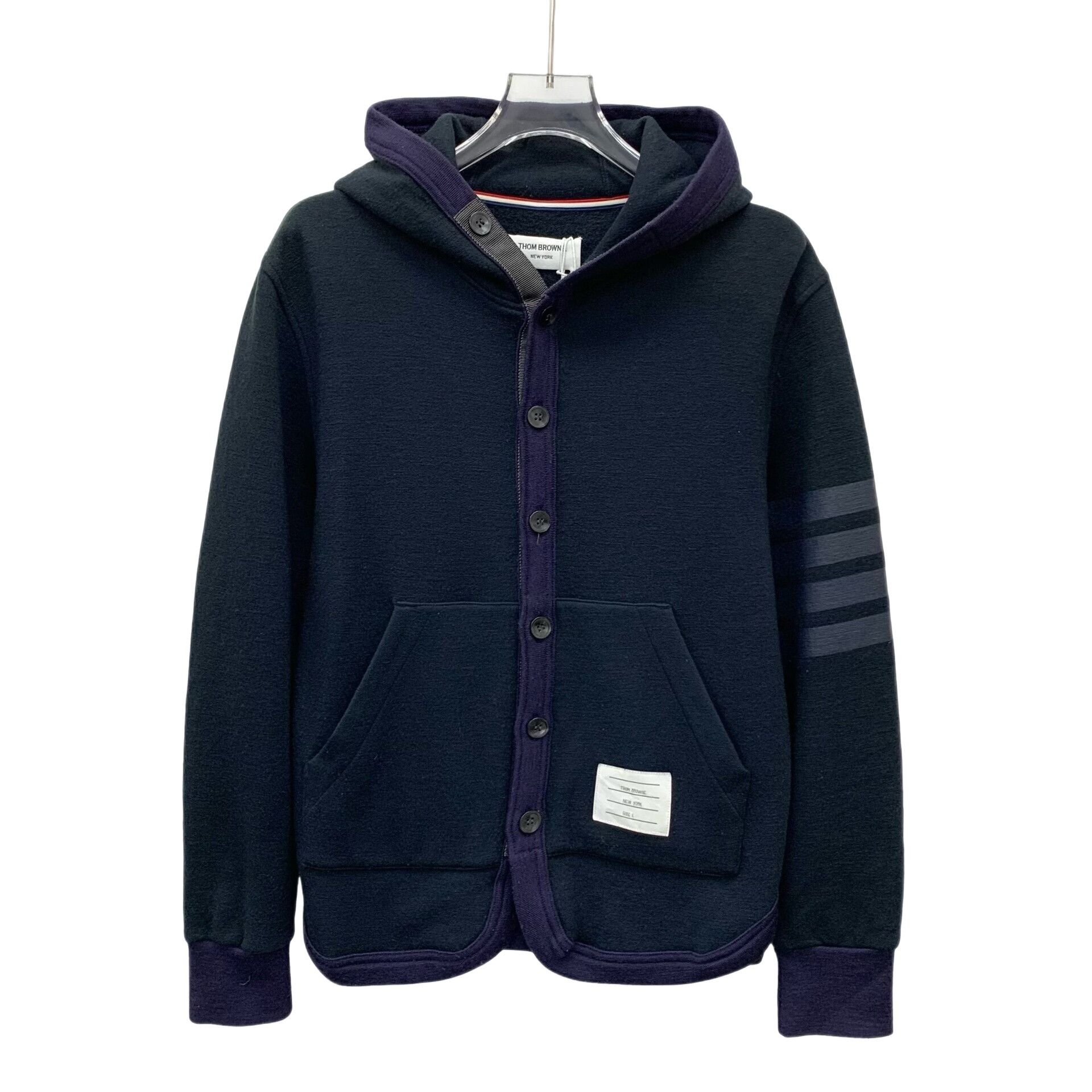 Thom Browne Thom Browne 4-Bar Wool Hooded Cardigan Size 1 Size US S / EU 44-46 / 1 - 1 Thumbnail