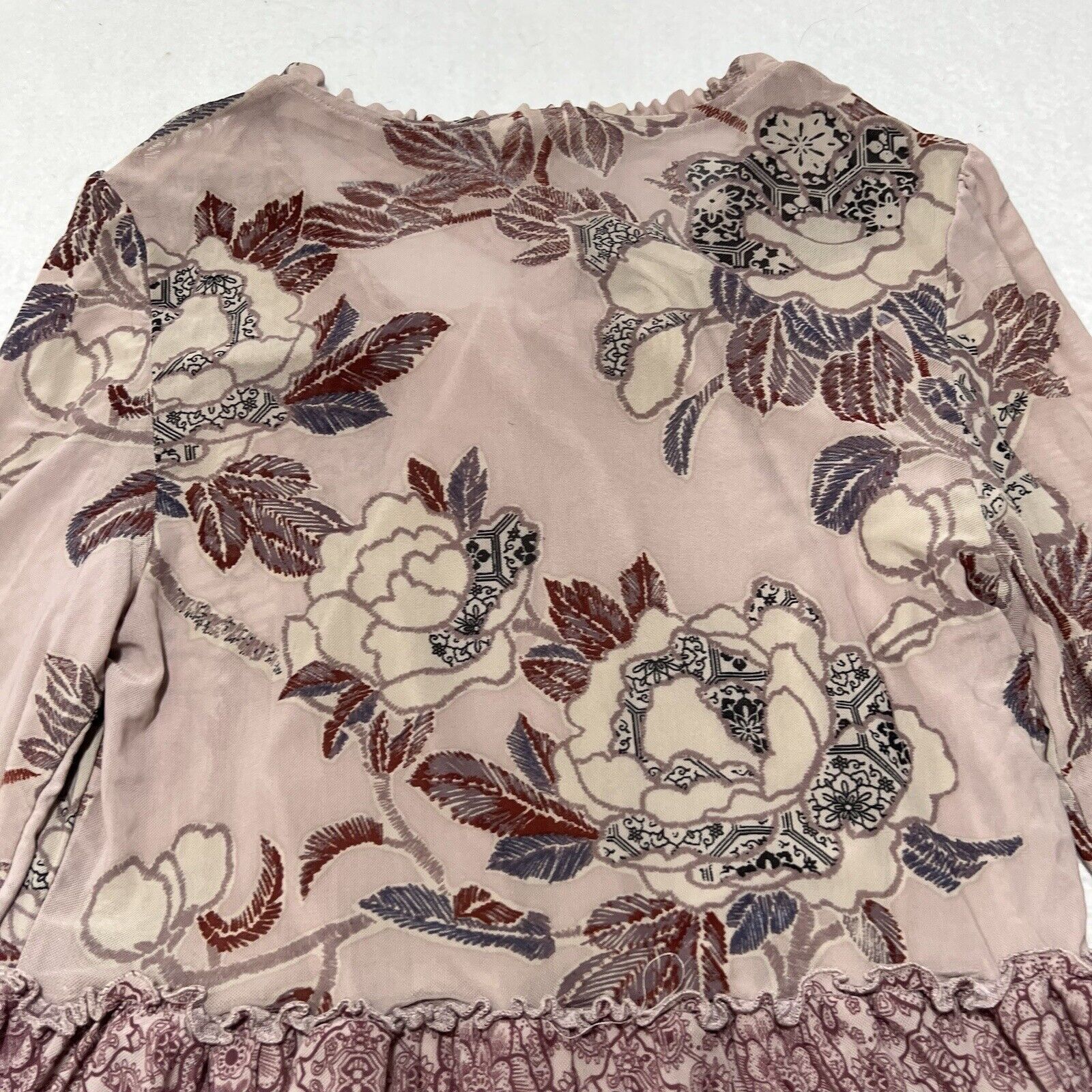 Target Basics Knox Rose XS Babydoll Blouse Bell Sleeve Floral Top Size XS / US 0-2 / IT 36-38 - 11 Thumbnail