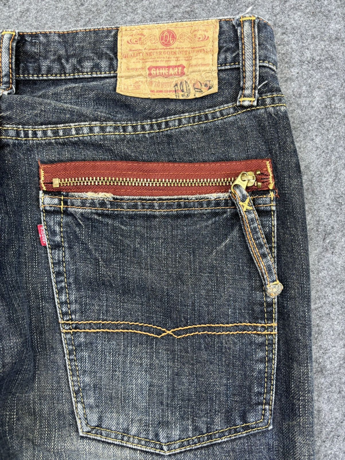 Japanese Brand 💥Sick 90s Style💥GLHeart Mud Stone Wash Denim F761 Size US 33 - 11 Thumbnail