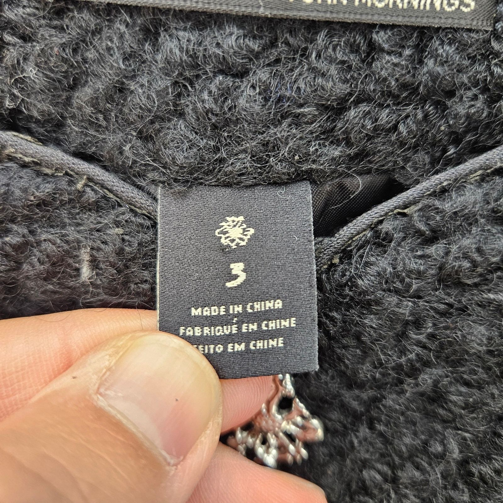 Scotch & Soda SCOTCH & SODA WOMEN'S SIZE 3 WOOL BLEND CREW NECK COAT BLACK Size M / US 6-8 / IT 42-44 - 4 Thumbnail