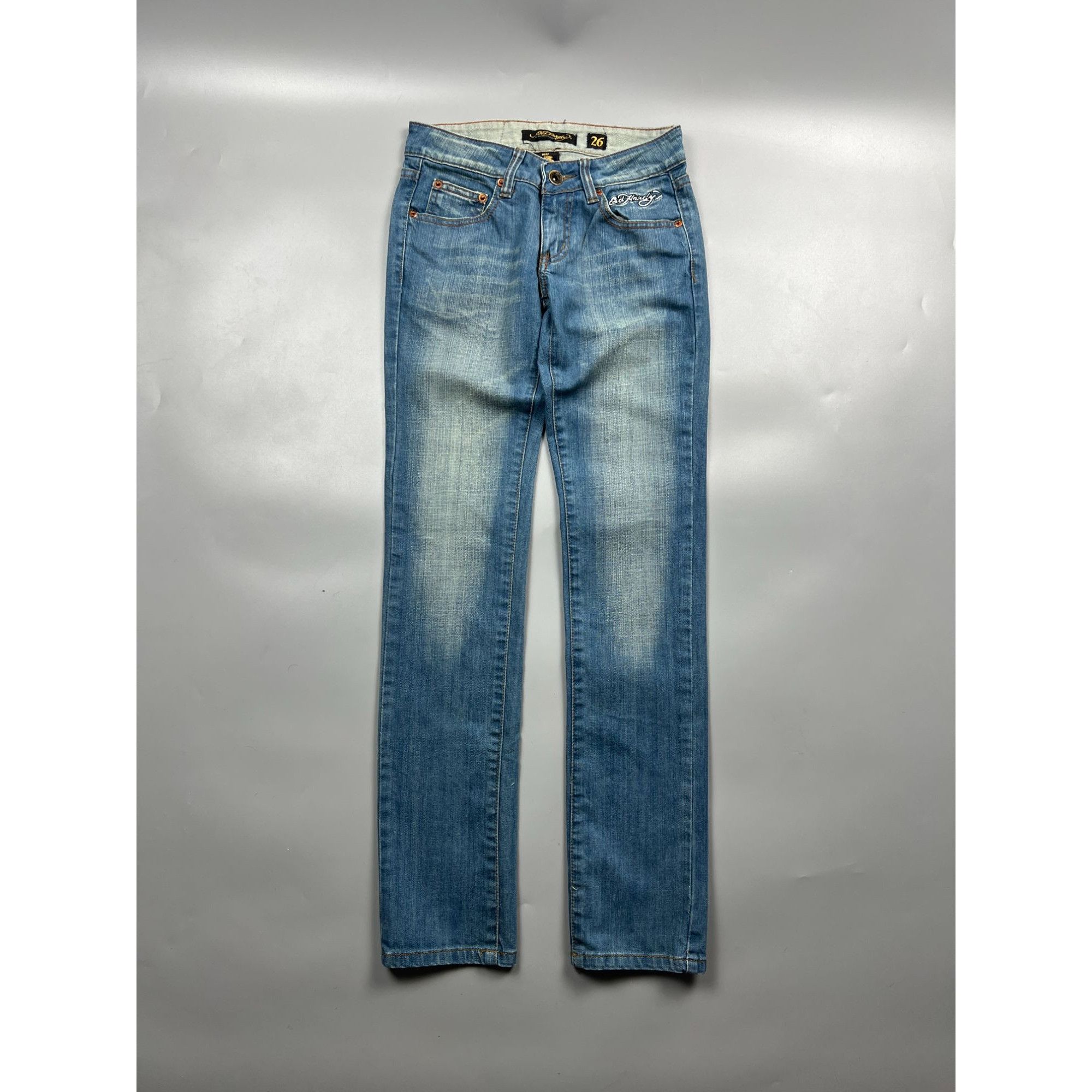 Ed Hardy Ed Hardy Embroidered Denim Jeans Pants (Y0813) Size 26" / US 2 / IT 38 - 1 Thumbnail