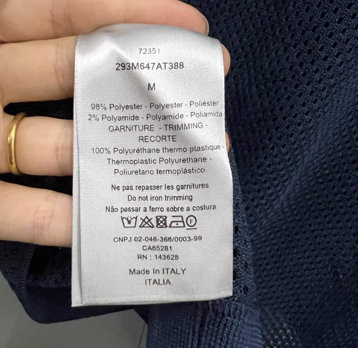 Dior Dior × Parley Navy Hollow Out Sheer Short Sleeve Top J41 Size US M / EU 48-50 / 2 - 3 Thumbnail