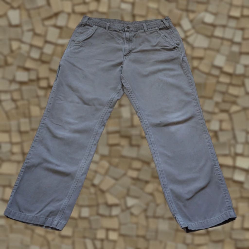 Carhartt VINTAGE Carhartt VTG Y2K 90s RETRO 100% COTTON WORK BROWN DISTRESSED JEANS SZ 38x32 Size US 38 / EU 54 - 1 Thumbnail