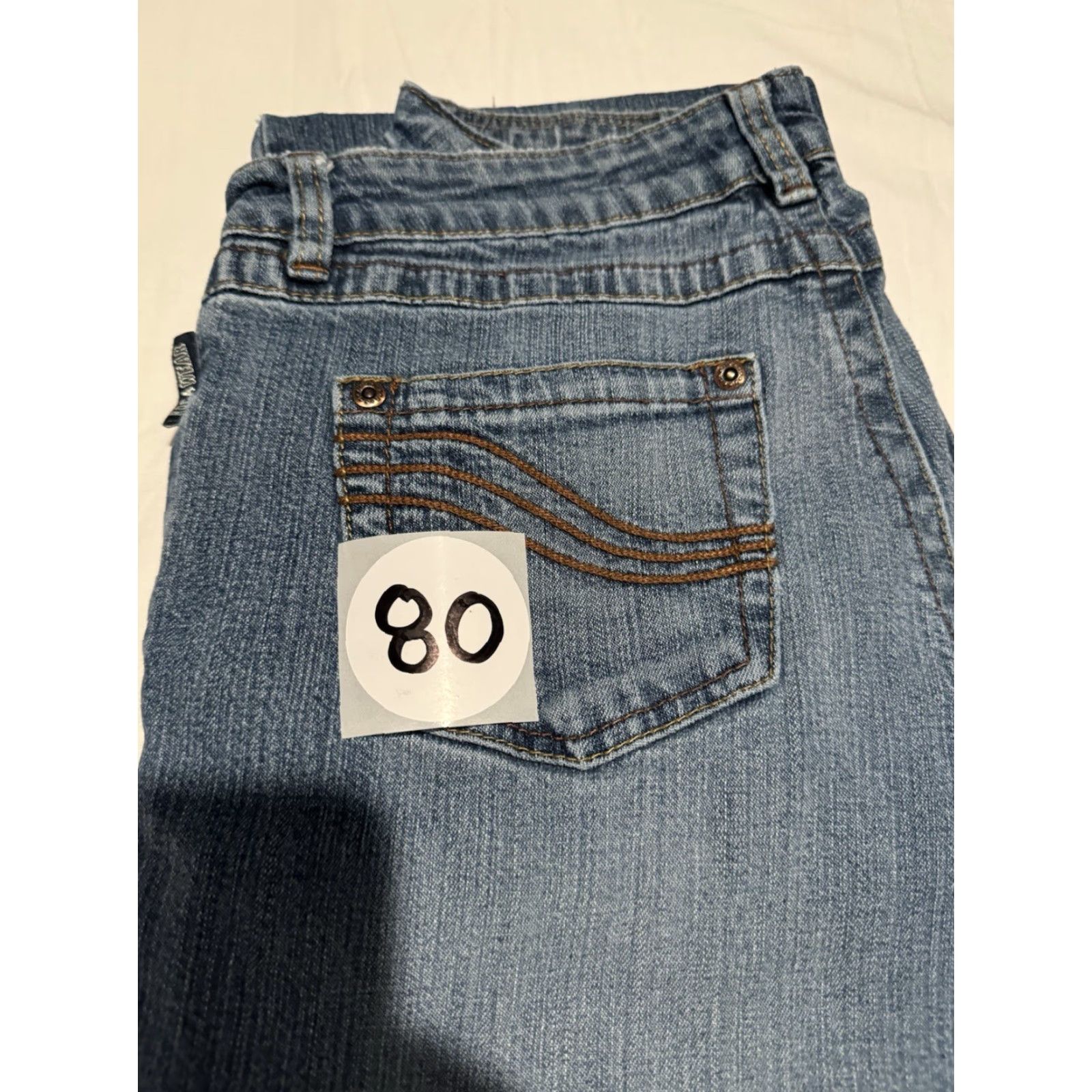 VINTAGE Rocawear Women\'s Jeans 9/10 Blue - Button Bottom\'s Straight Denim, 2000s Y2K, Size 9/10, Adult Womens, Jeans