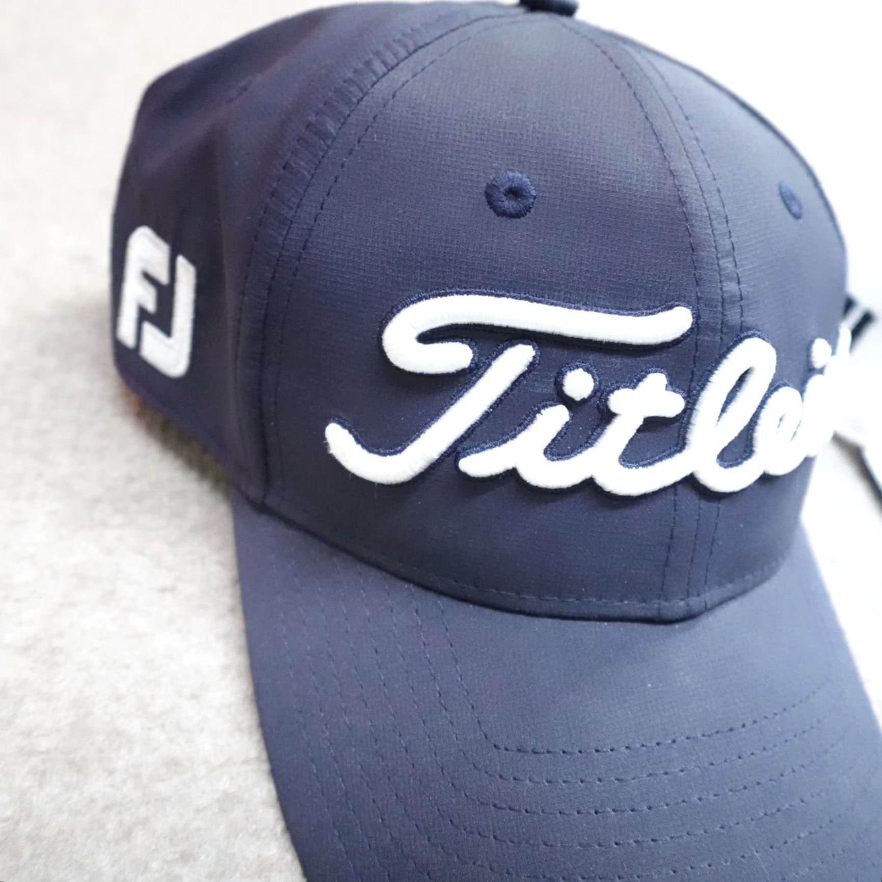 Titleist Titleist Hat Blue White Embroidered Strapback Footjoy Pro V1 Tour Performance Size ONE SIZE - 2 Thumbnail