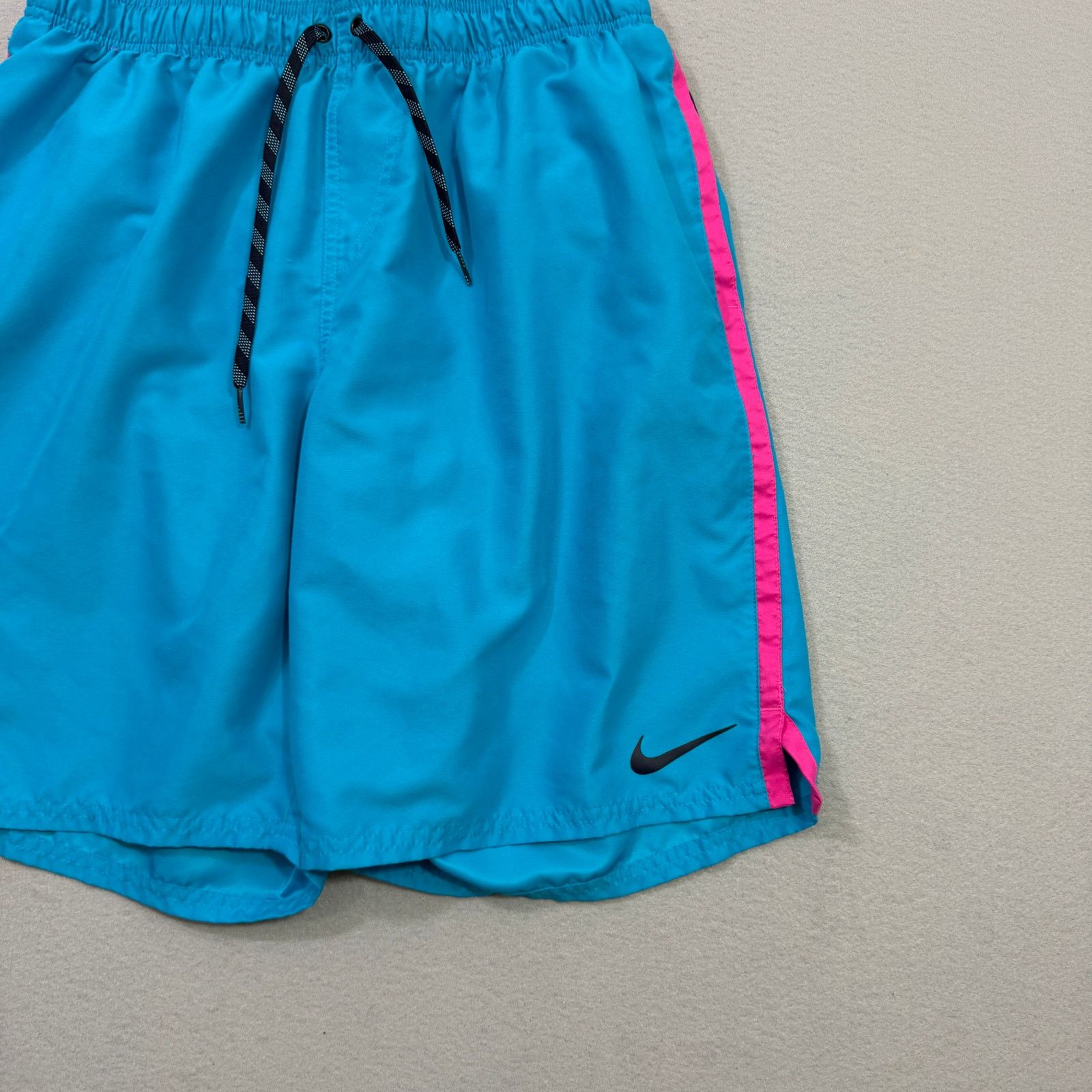 Nike Nike Swim Trunks Shorts Extra Large Blue Pink Mesh Lining Size US 35 - 2 Thumbnail