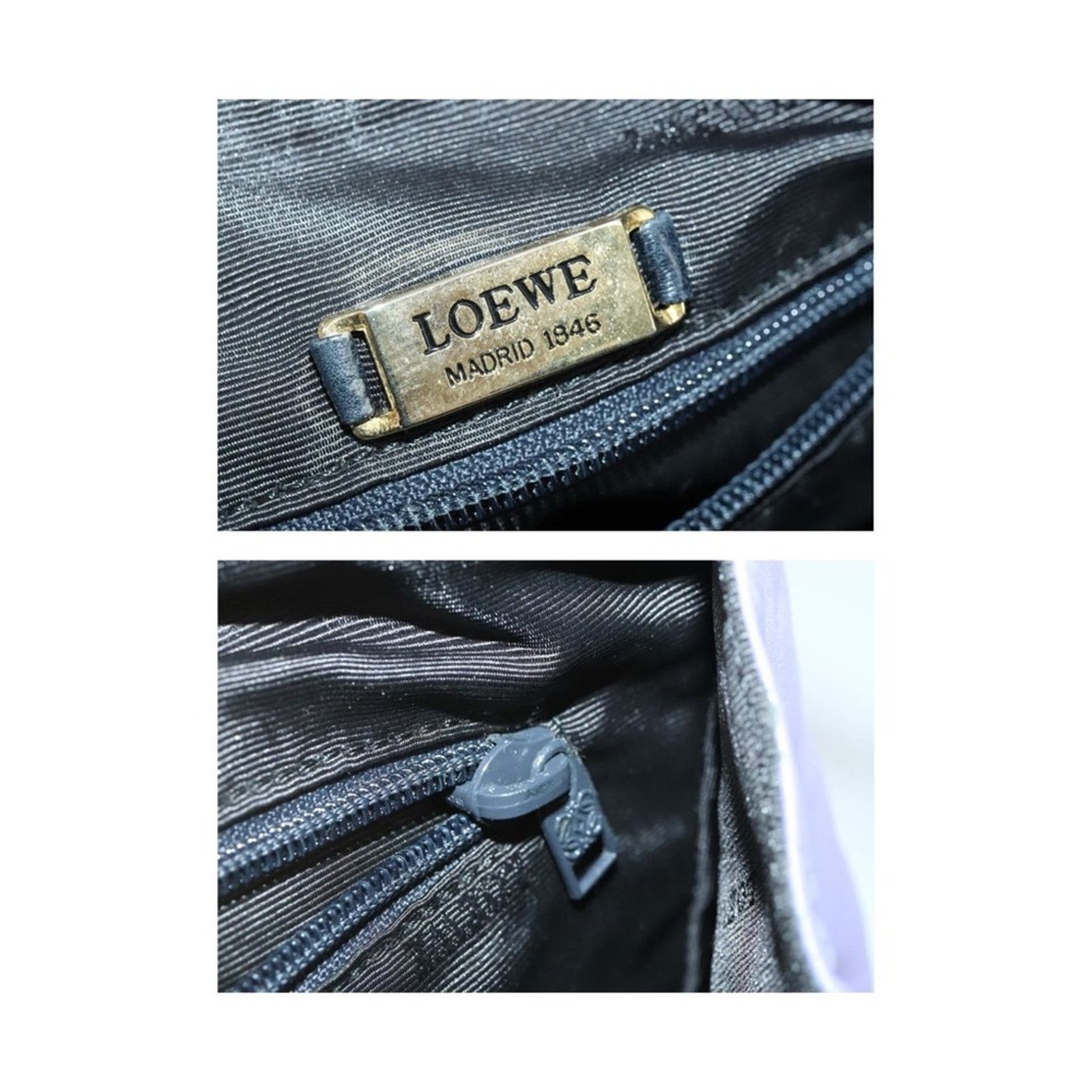 Loewe Loewe Purple Leather Anagram Hobo Buttery Soft Gold Hardware Size ONE SIZE - 16 Thumbnail