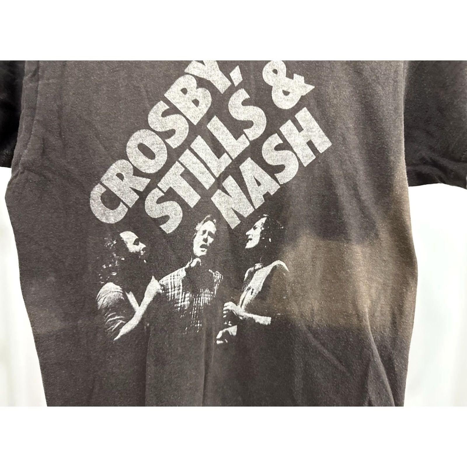 Vintage VINTAGE 70s Crosby Stills & Nash Band Tour T-Shirt Black M Mens Size US M / EU 48-50 / 2 - 6 Thumbnail