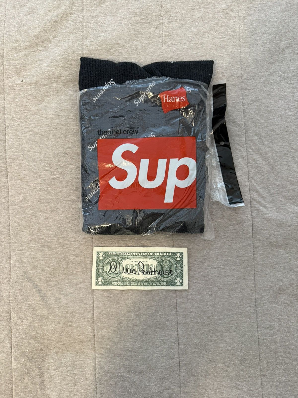 Hanes × Supreme Supreme Hanes Thermal Long Sleeve Size US L / EU 52-54 / 3 - 3 Thumbnail