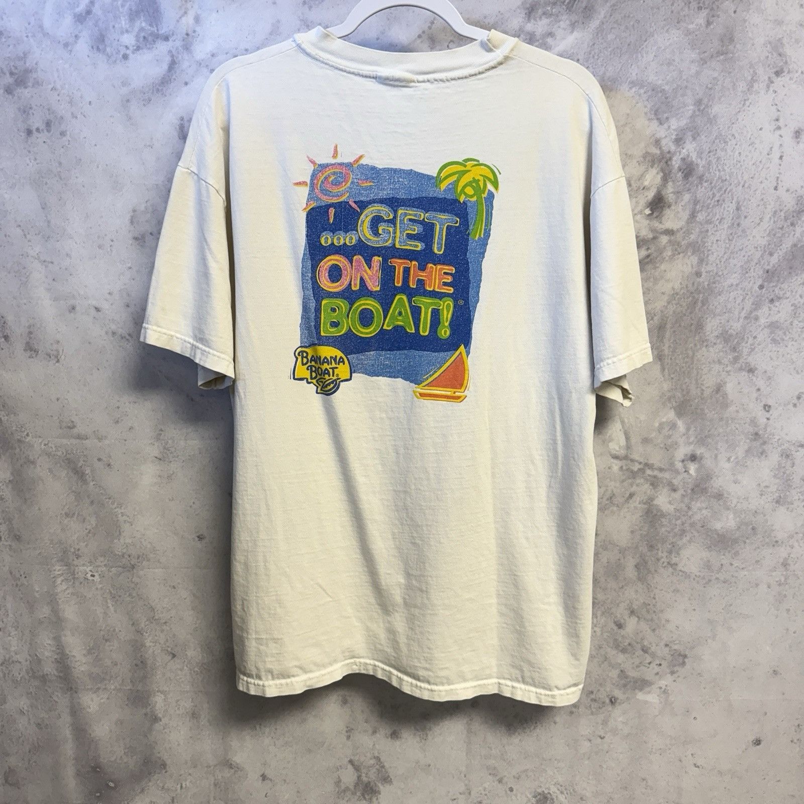 Vintage Vintage Banana Boat Sun Screen T Shirt Mens XL Size US XL / EU 56 / 4 - 2 Thumbnail