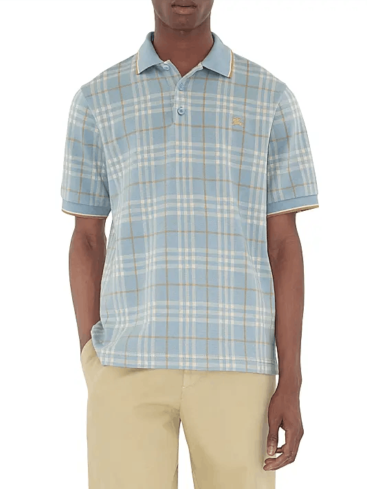 Burberry os11x1225 Checked Cotton Polo Shirt in Multicolor Size US L / EU 52-54 / 3 - 2 Thumbnail