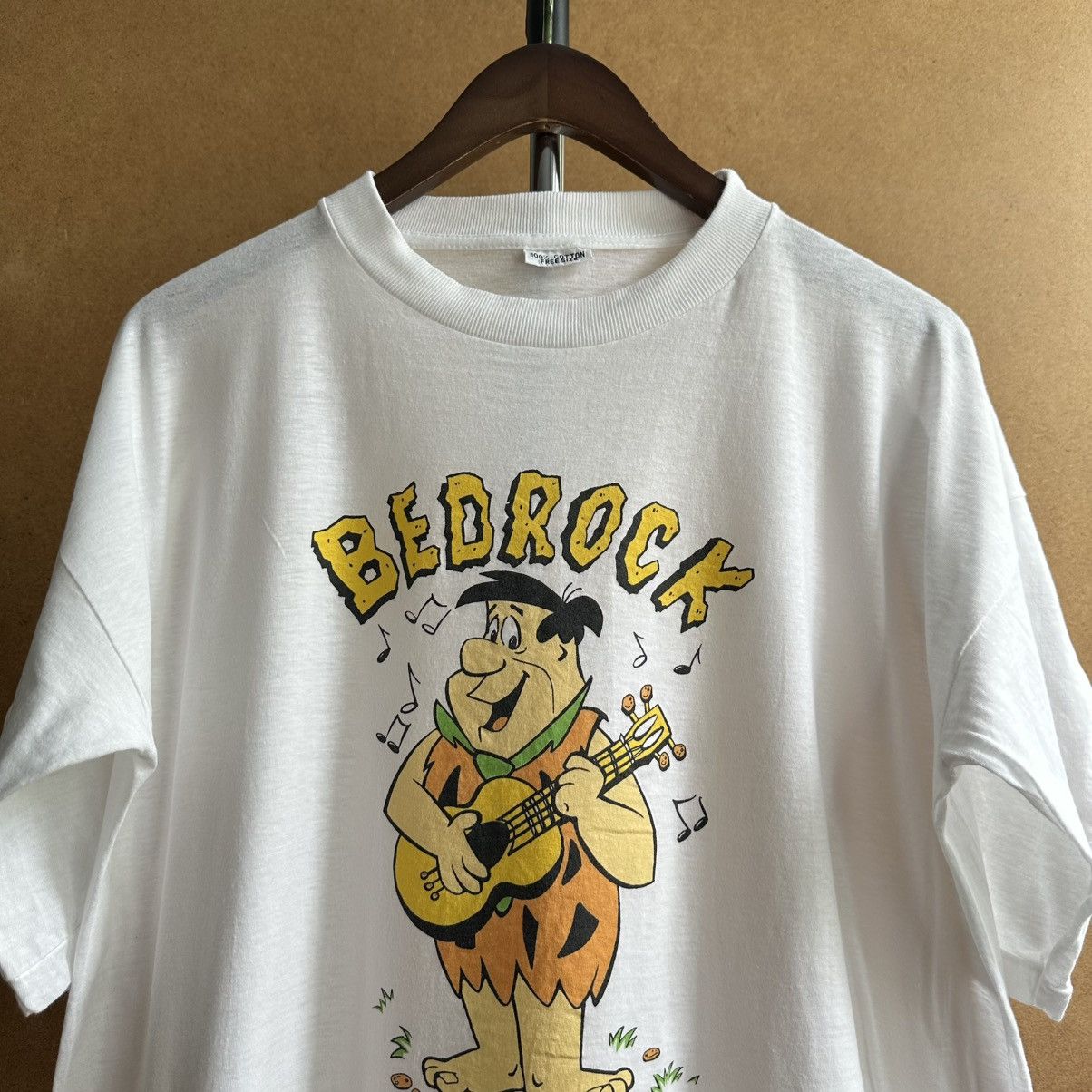Vintage Vintage 90s Flintstones Bedrock Single Stitch Graphic Tee Size US XL / EU 56 / 4 - 2 Thumbnail