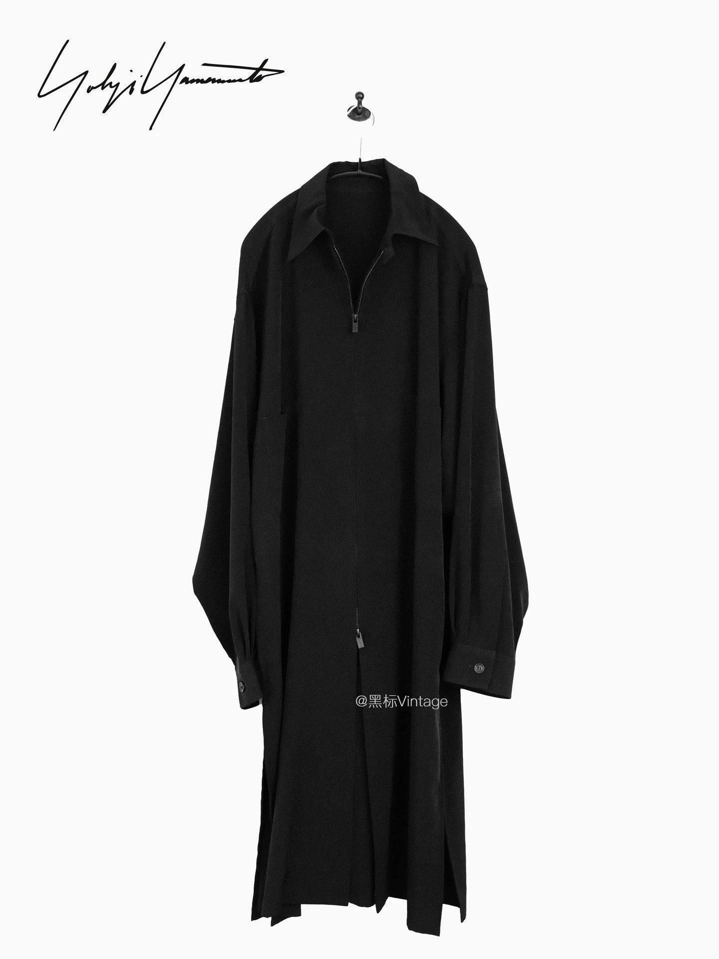 Yohji Yamamoto Yohji Yamamoto 21ss Vintage Triacetate Zip Long Shirt Coat Size US L / EU 52-54 / 3 - 1 Thumbnail