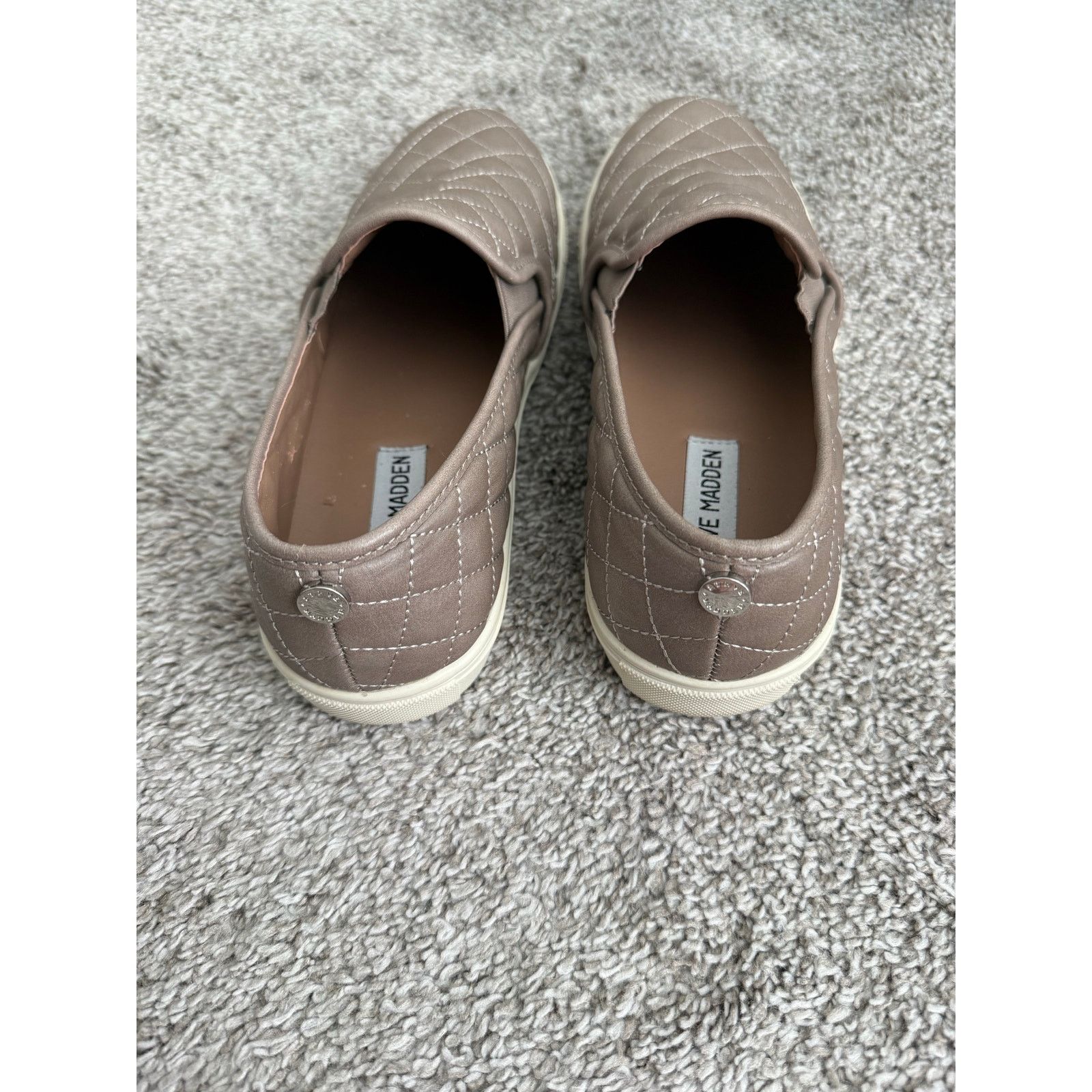 Steve Madden Steve Madden Quilted Taupe Slip-On Sneakers Size US 8.5 / IT 38.5 - 5 Thumbnail