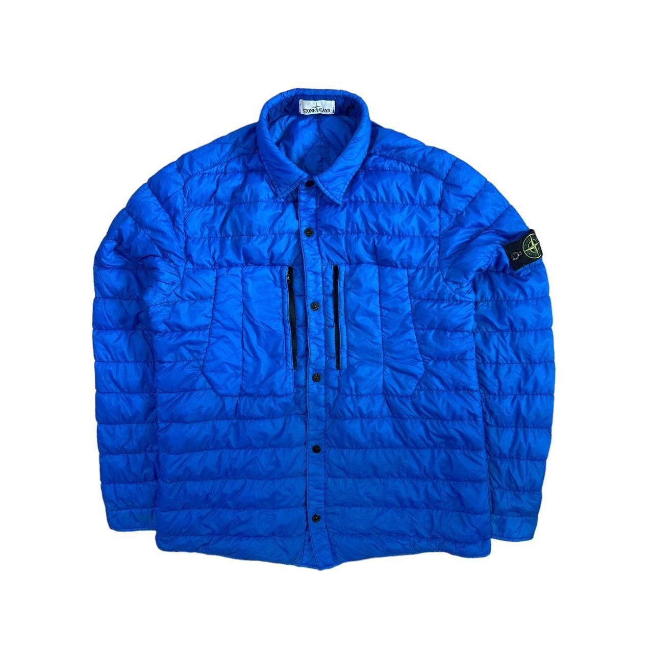 Stone Island Garment Dyed Micro Yarn Down Puffer Overshirt 