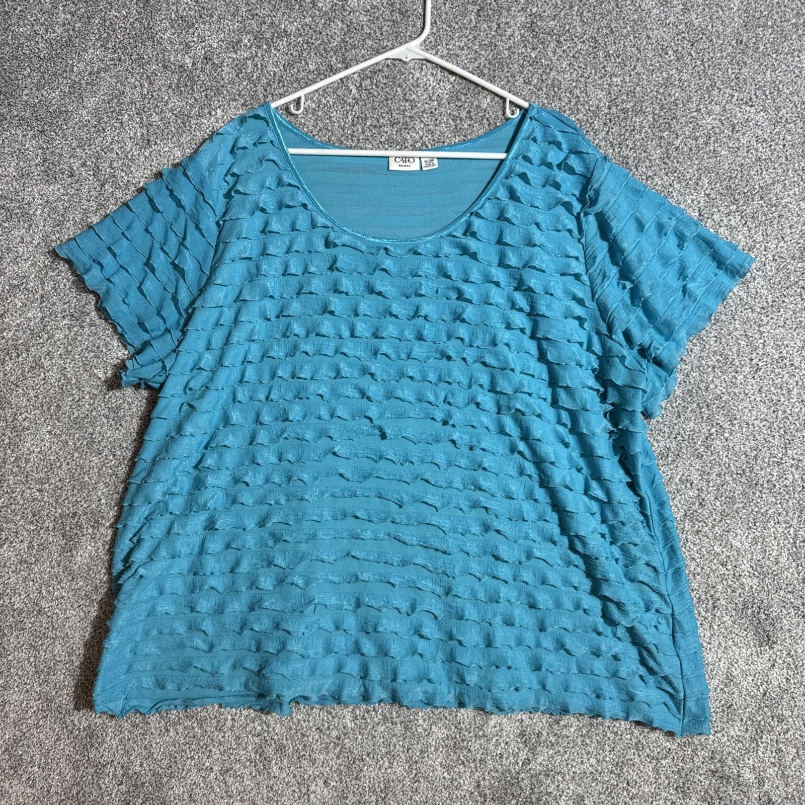 Other Cato Top Womens 26/28W Plus Textured Sheer Overlay Layered Size 4XL / US 24-26 - 1 Thumbnail