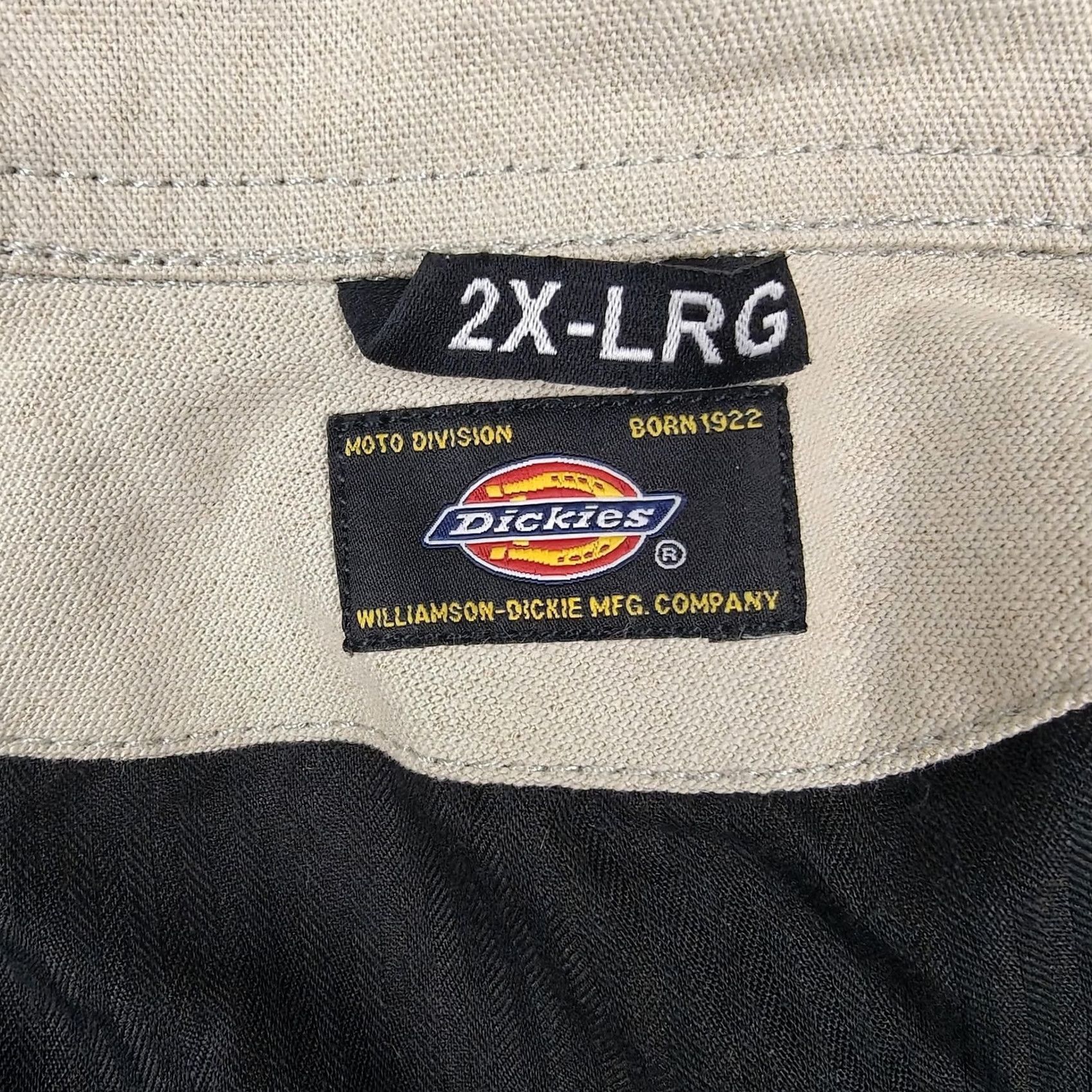 Dickies Dickies Jacket Mens 2XL Beige Khaki Ike Can Ride Moto Canvas Lined Zip Pockets Jacket Size US XXL / EU 58 / 5 - 5 Thumbnail