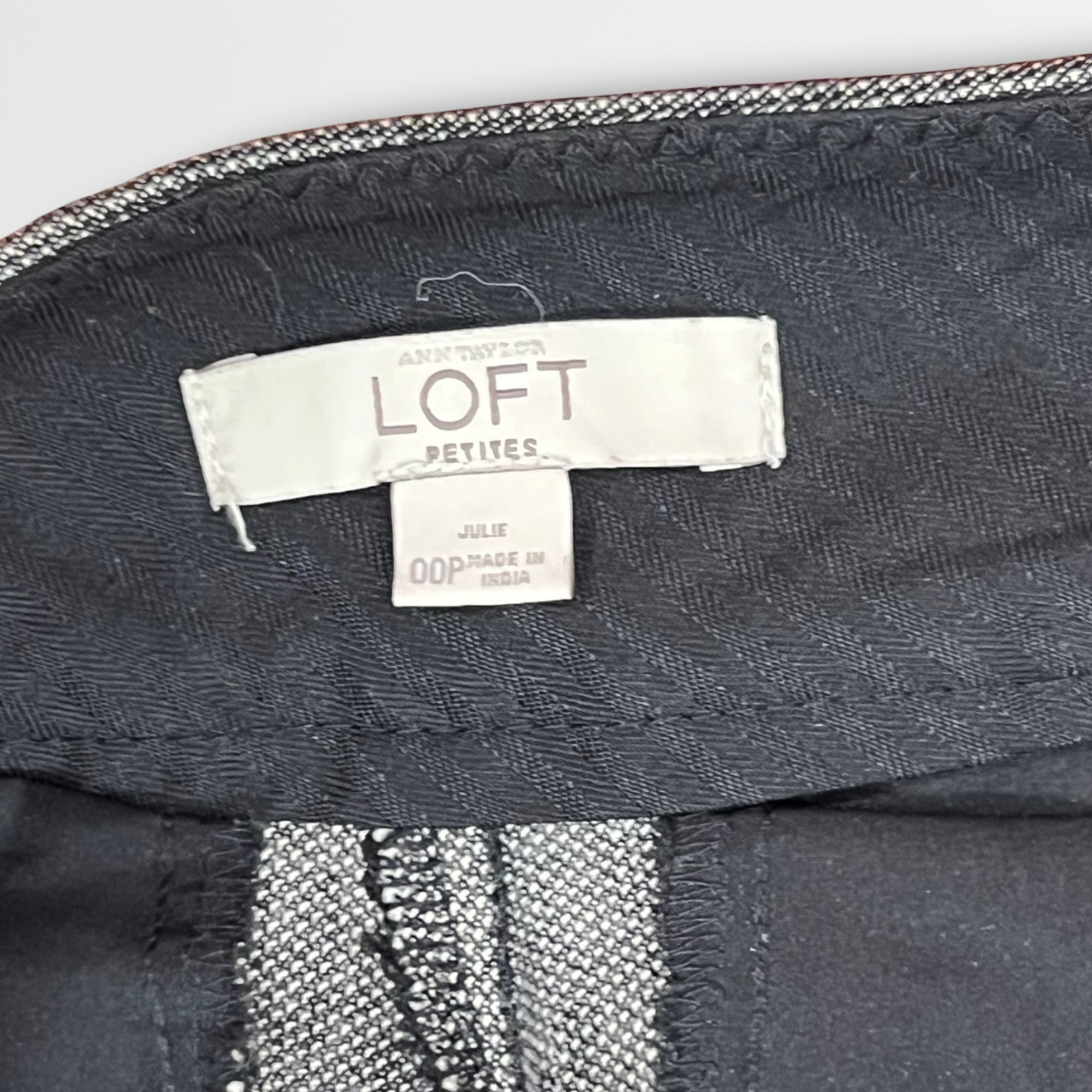 Loft LOFT ‘Julie’ Women’s Gray Slim Fit Trousers Petite 00P Dress Size 24" / US 00 / IT 34 - 5 Thumbnail