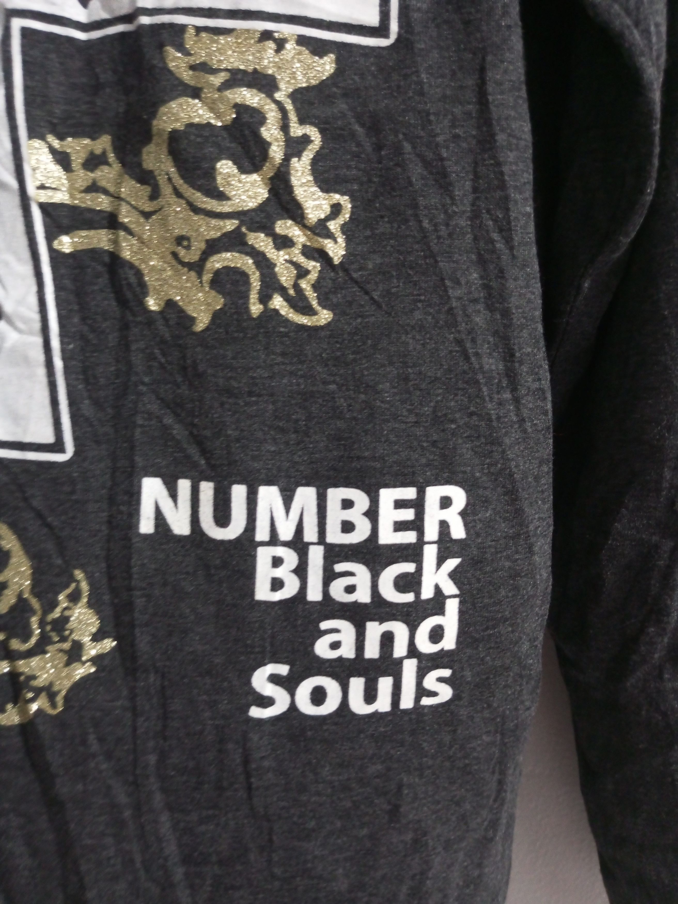 20471120 Slash number poem spellout v neck long sleeve tshirt Size US M / EU 48-50 / 2 - 6 Thumbnail