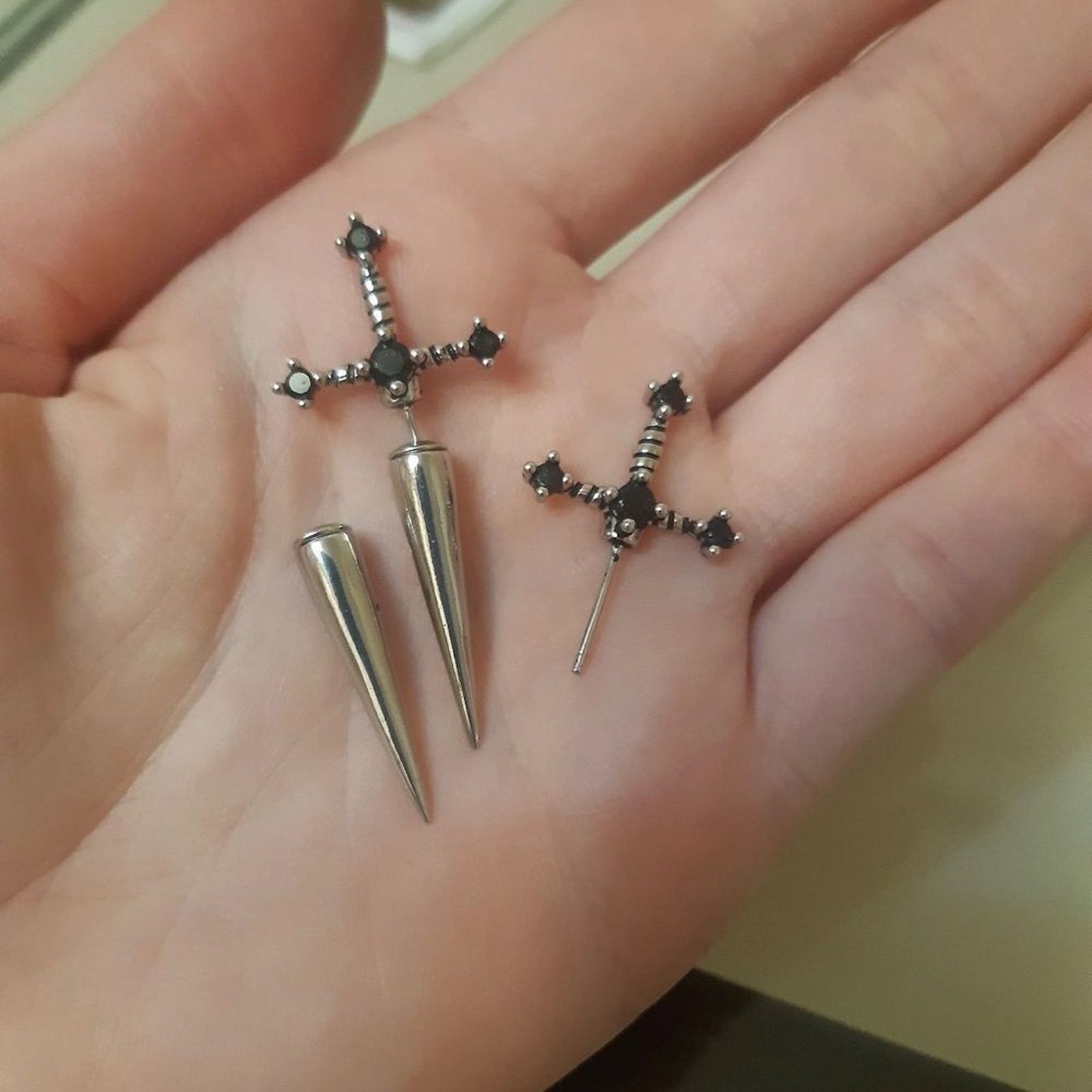 Other Sword silver plated earrings Size ONE SIZE - 3 Thumbnail