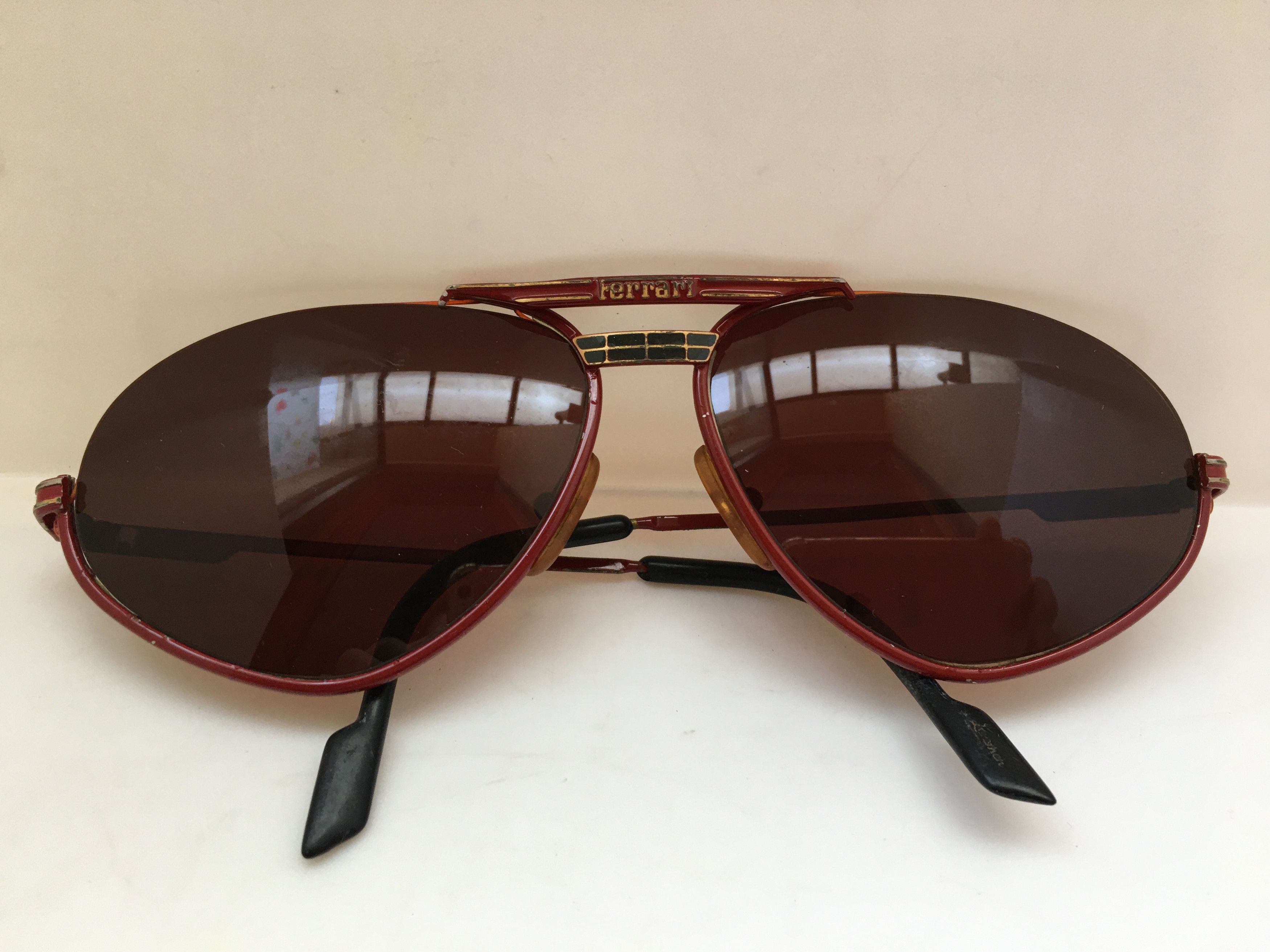 Ferrari Vintage Ferrari Red Sunglasses Frame Italy Size ONE SIZE - 6 Thumbnail
