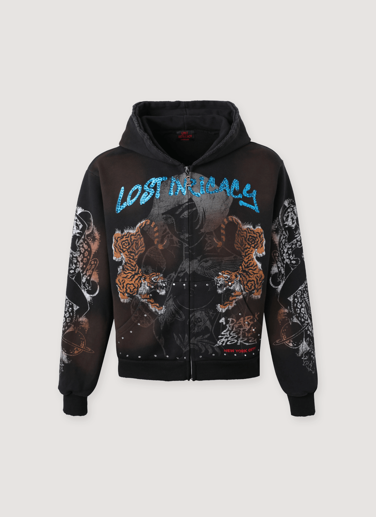 LOST INTRICACY Twin Tiger Zip Up Black Size US S / EU 44-46 / 1 - 1 Thumbnail