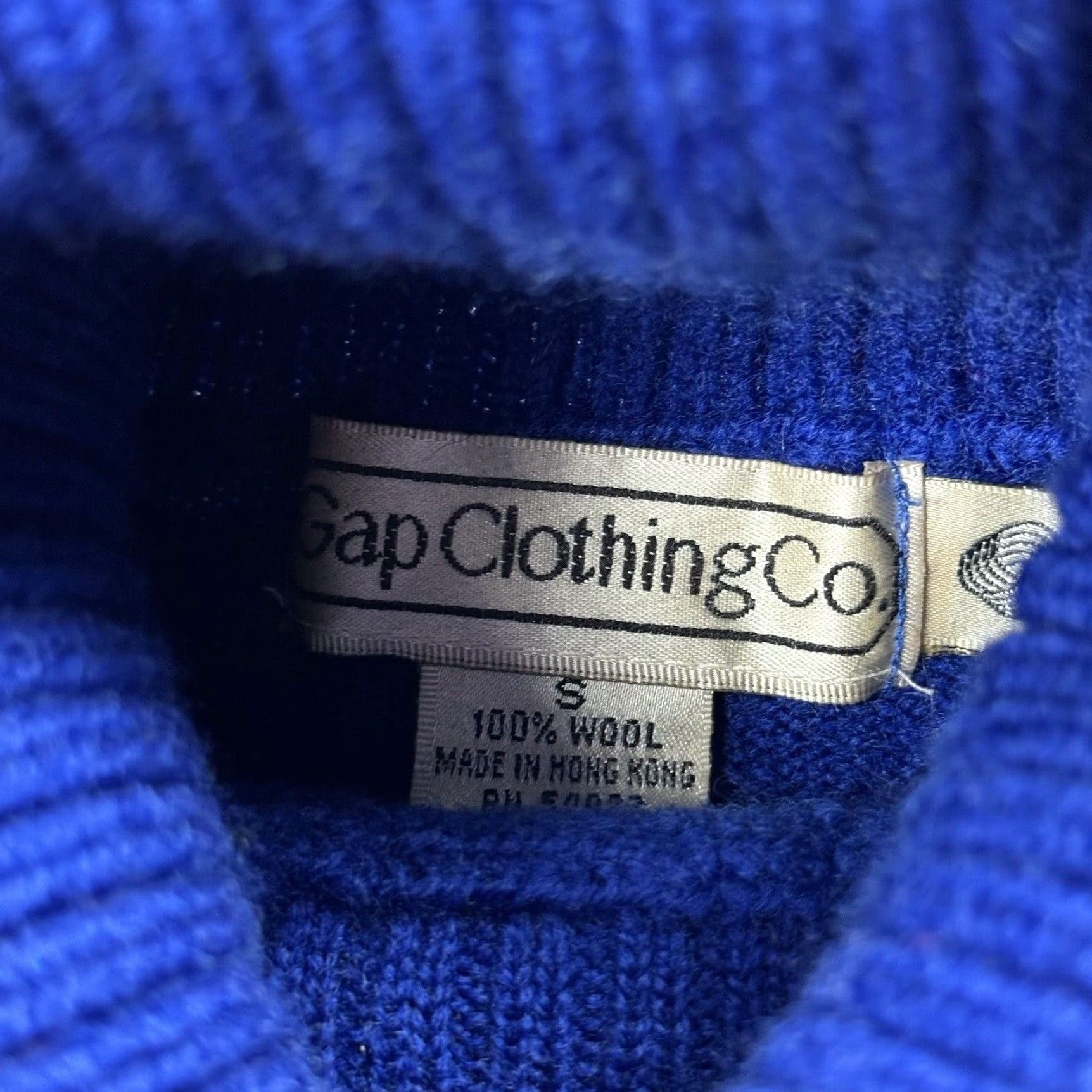 Gap VINTAGE Gap Men’s Wool Turtleneck Sweater Pullover Long Sleeve Solid Blue S Distressed Casual Winter Size US S / EU 44-46 / 1 - 7 Thumbnail