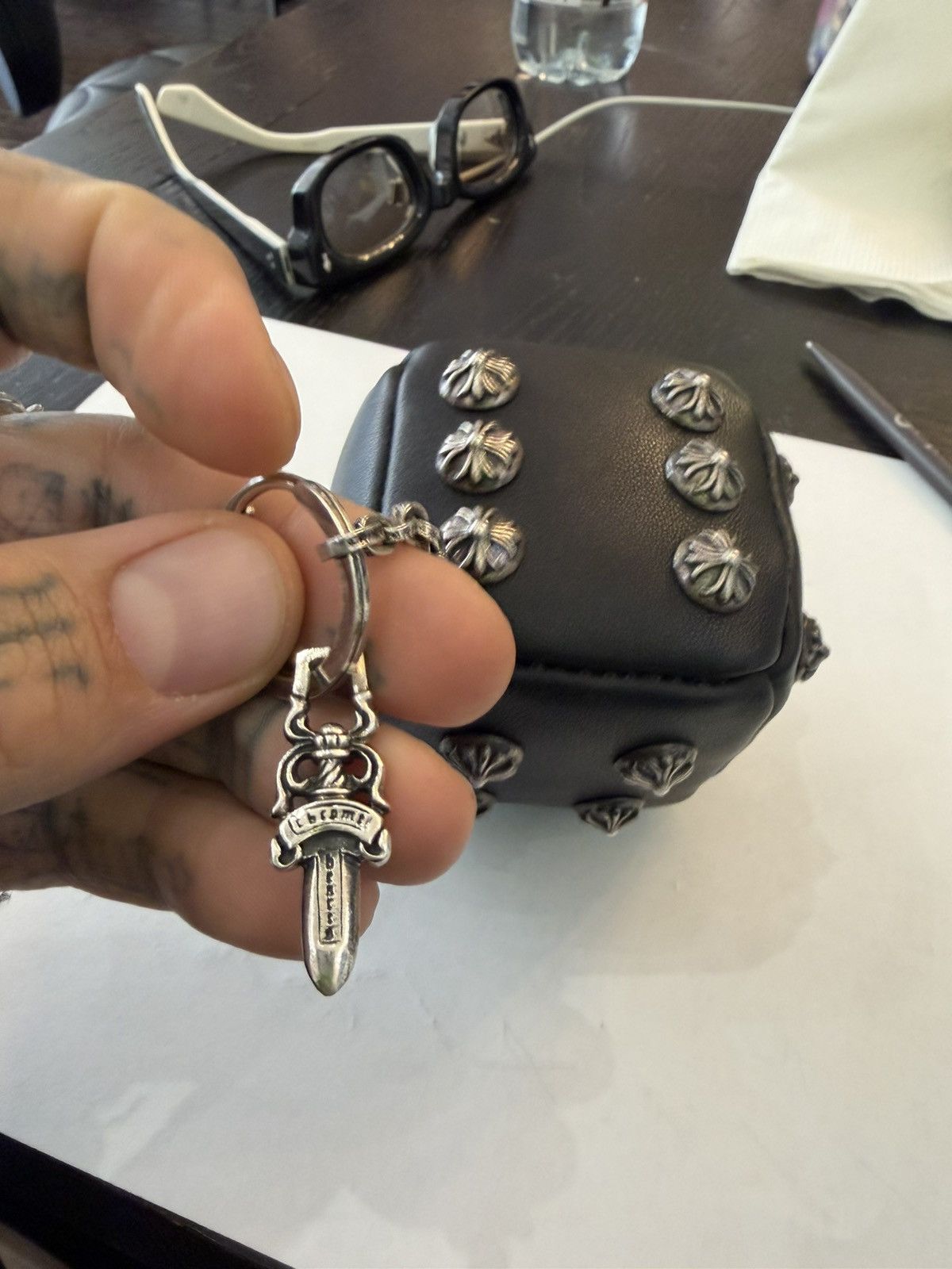 Chrome Hearts Chrome Hearts LEATHER STUD DICE KEY CHAIN new Size ONE SIZE - 3 Thumbnail